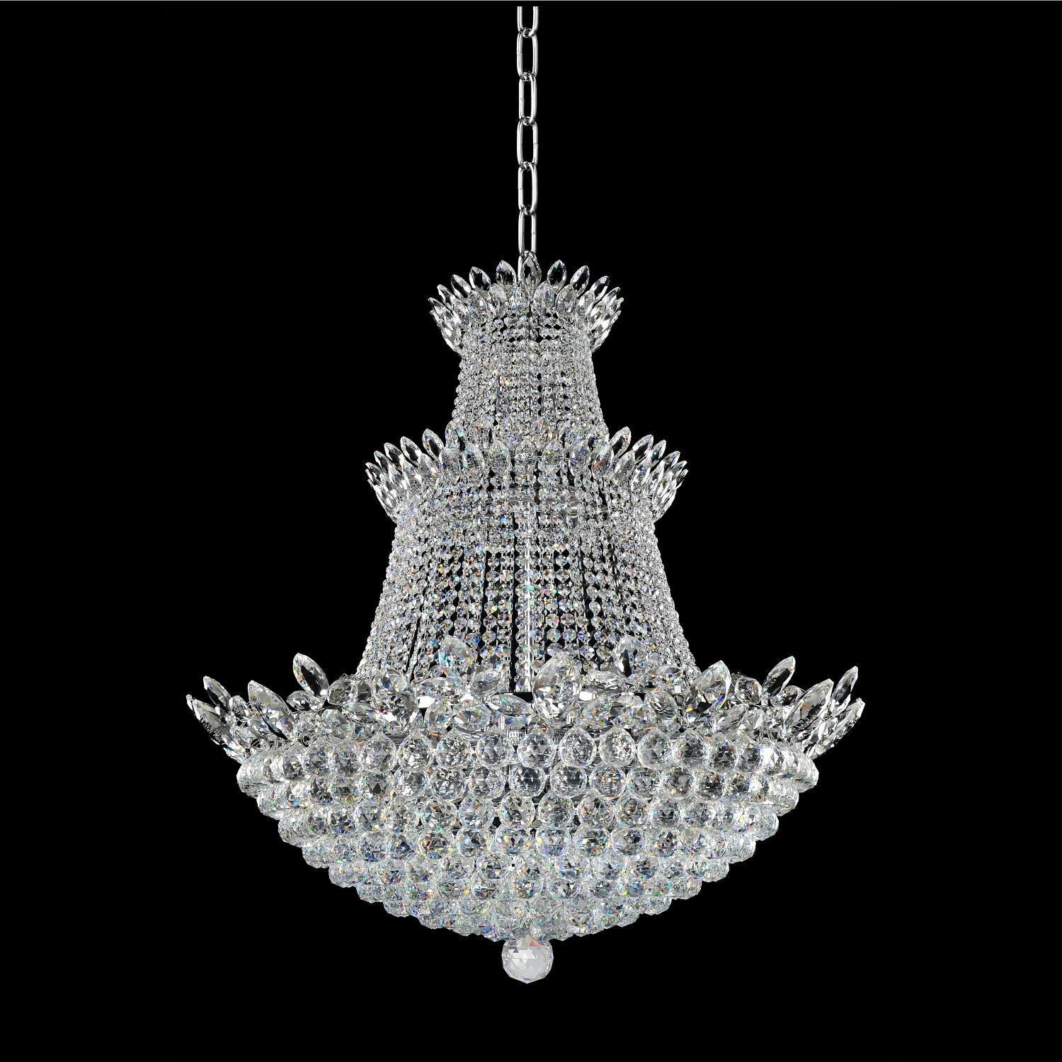 Shown in Chrome finish and Firenze Clear crystal