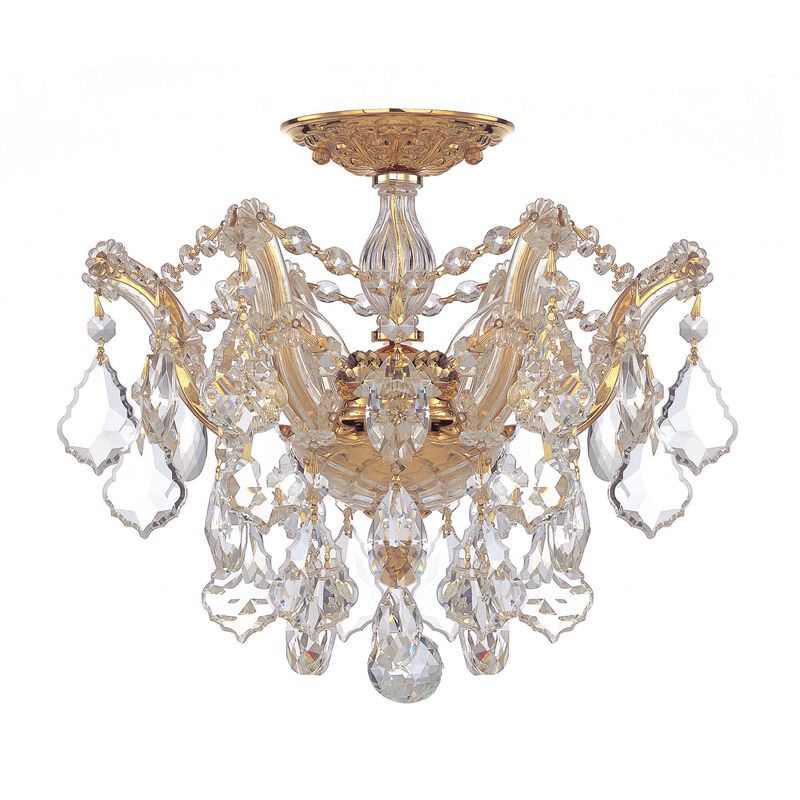 Maria Theresa 13 Inch 3 Light Semi Flush Mount by Crystorama