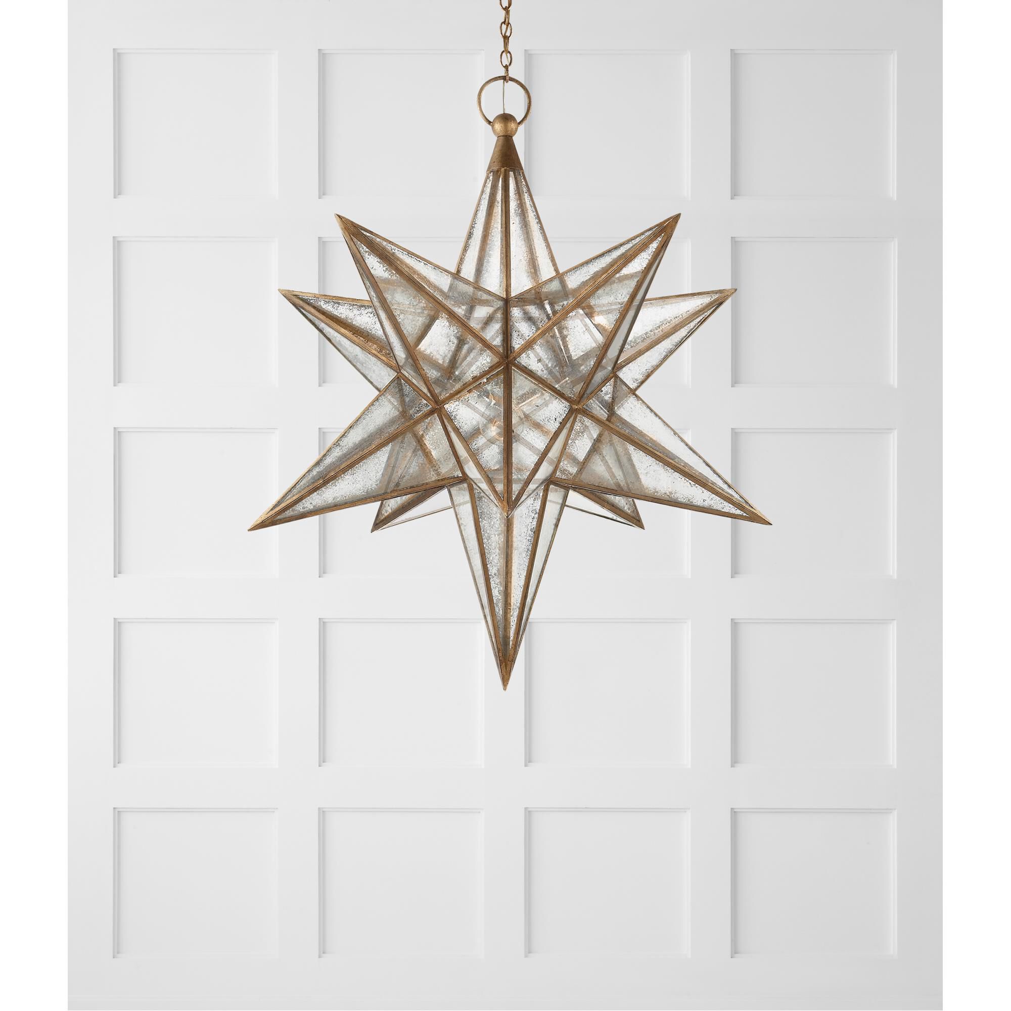 Shown in Gilded Iron finish and Antique Mirror glass