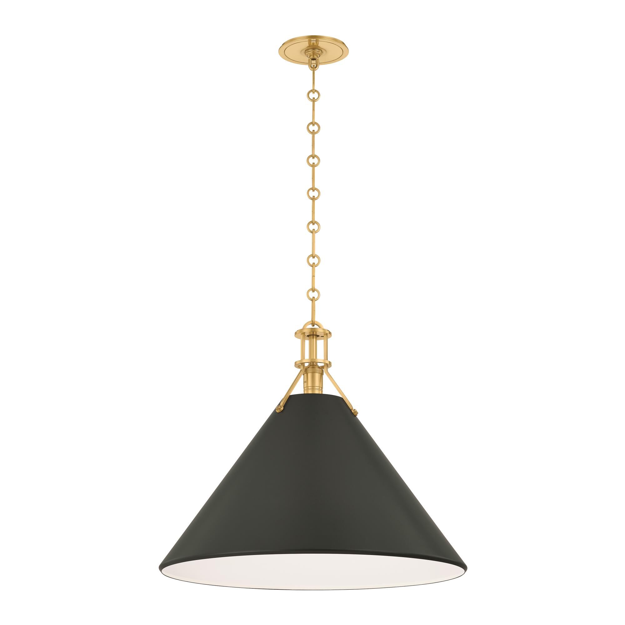 Shown in Aged Brass and Soft Studio Green finish