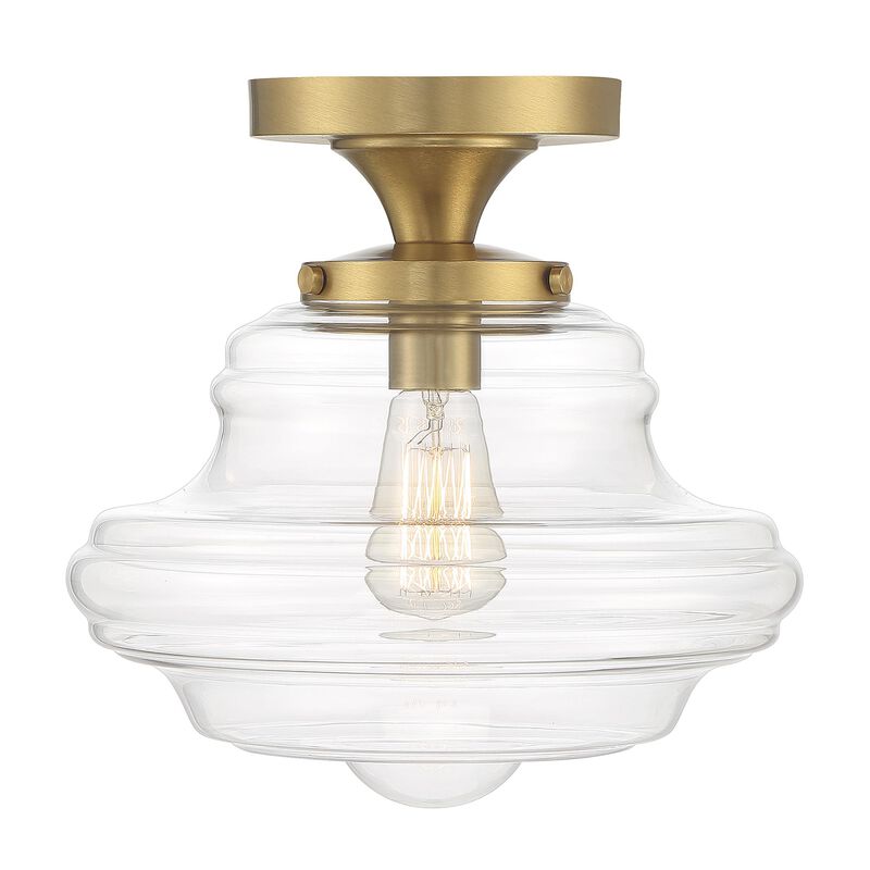 12 Inch 1 Light LED Semi Flush Mount by Meridian Lighting