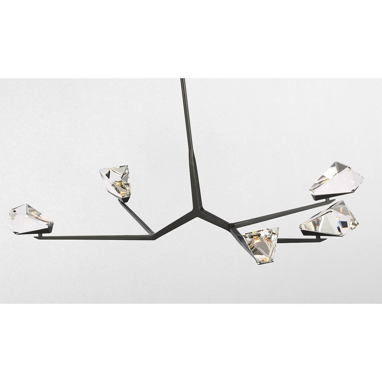 Shown in Bronze finish and Clear crystal