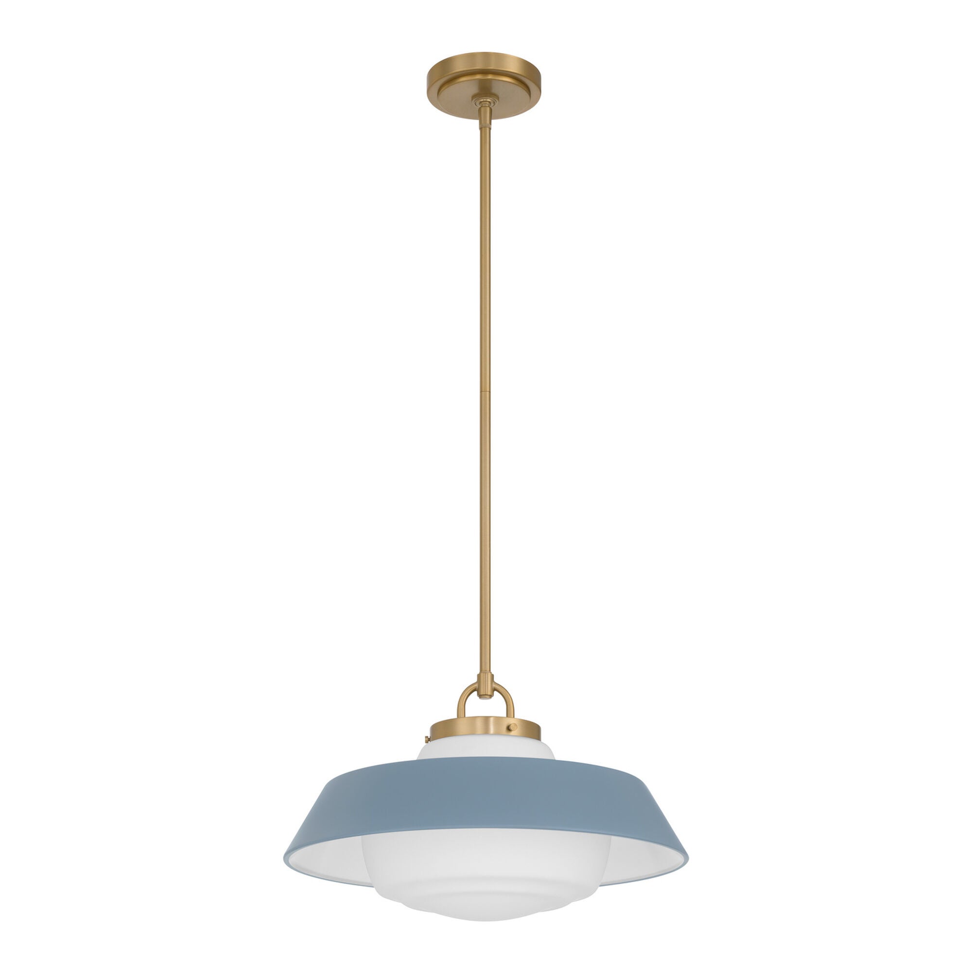 Shown in Vibrant Gold finish and Steel glass and Steel shade
