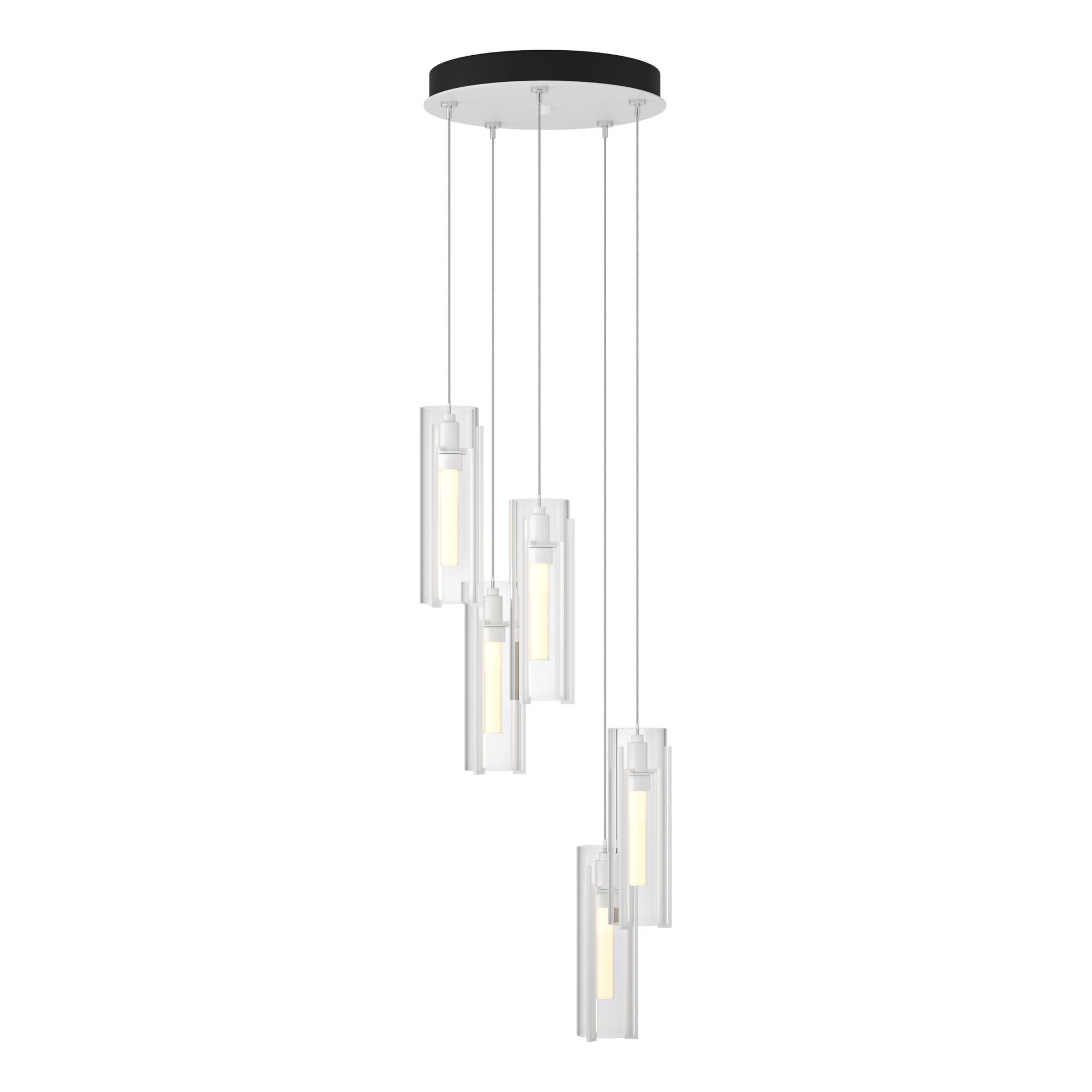 Exos Glass 14 Inch Multi Light Pendant by Hubbardton Forge