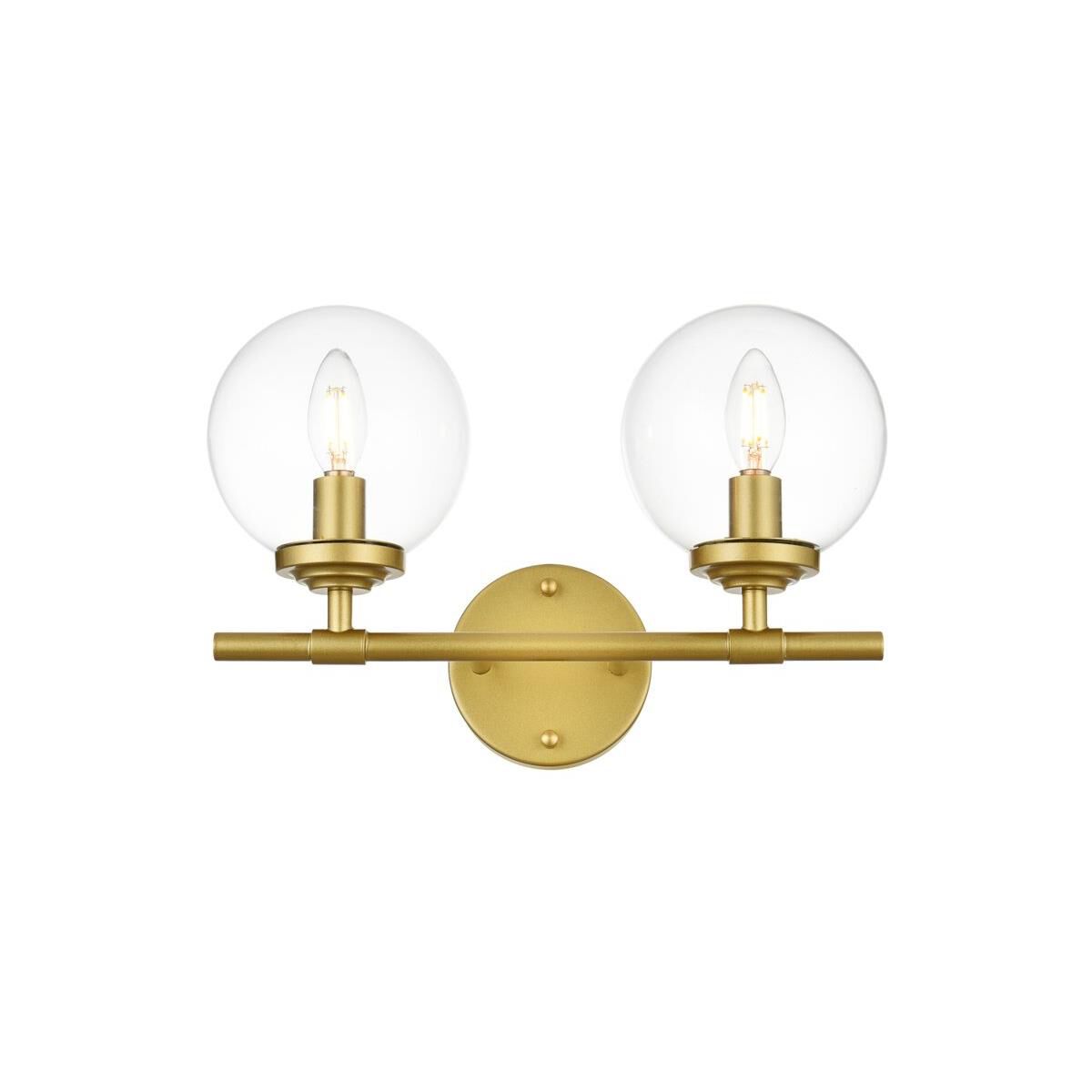 Ingrid 15 Inch 2 Light Bath Vanity Light by Elegant Lighting