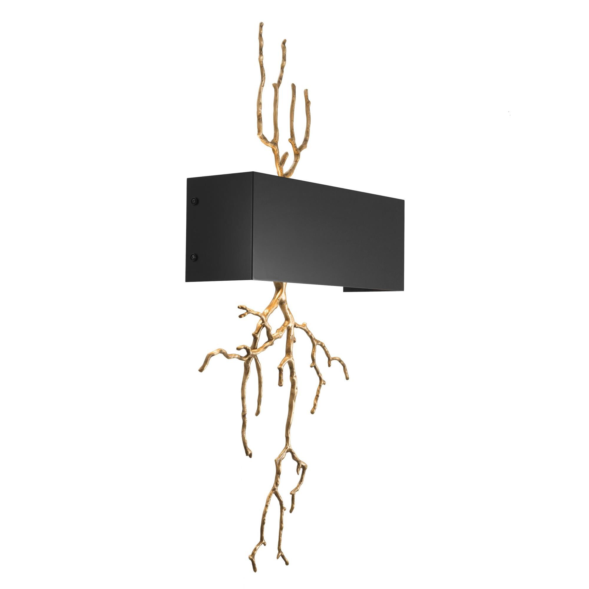 Shown in Antique Brass finish and Black Metal shade