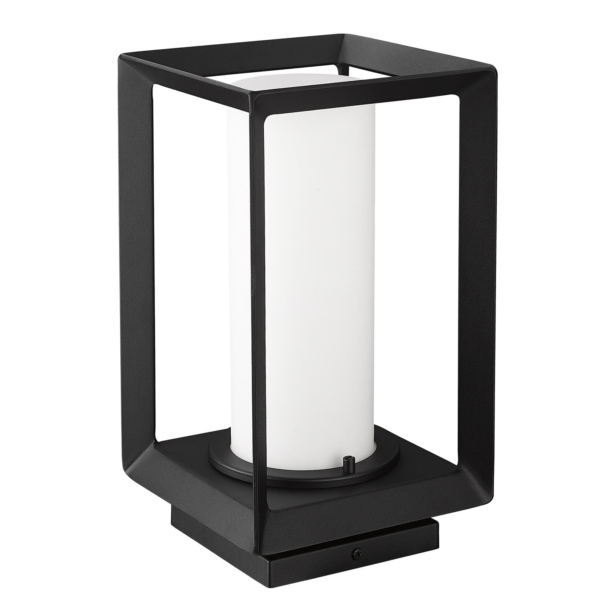Shown in Natural Black finish and Opal  glass