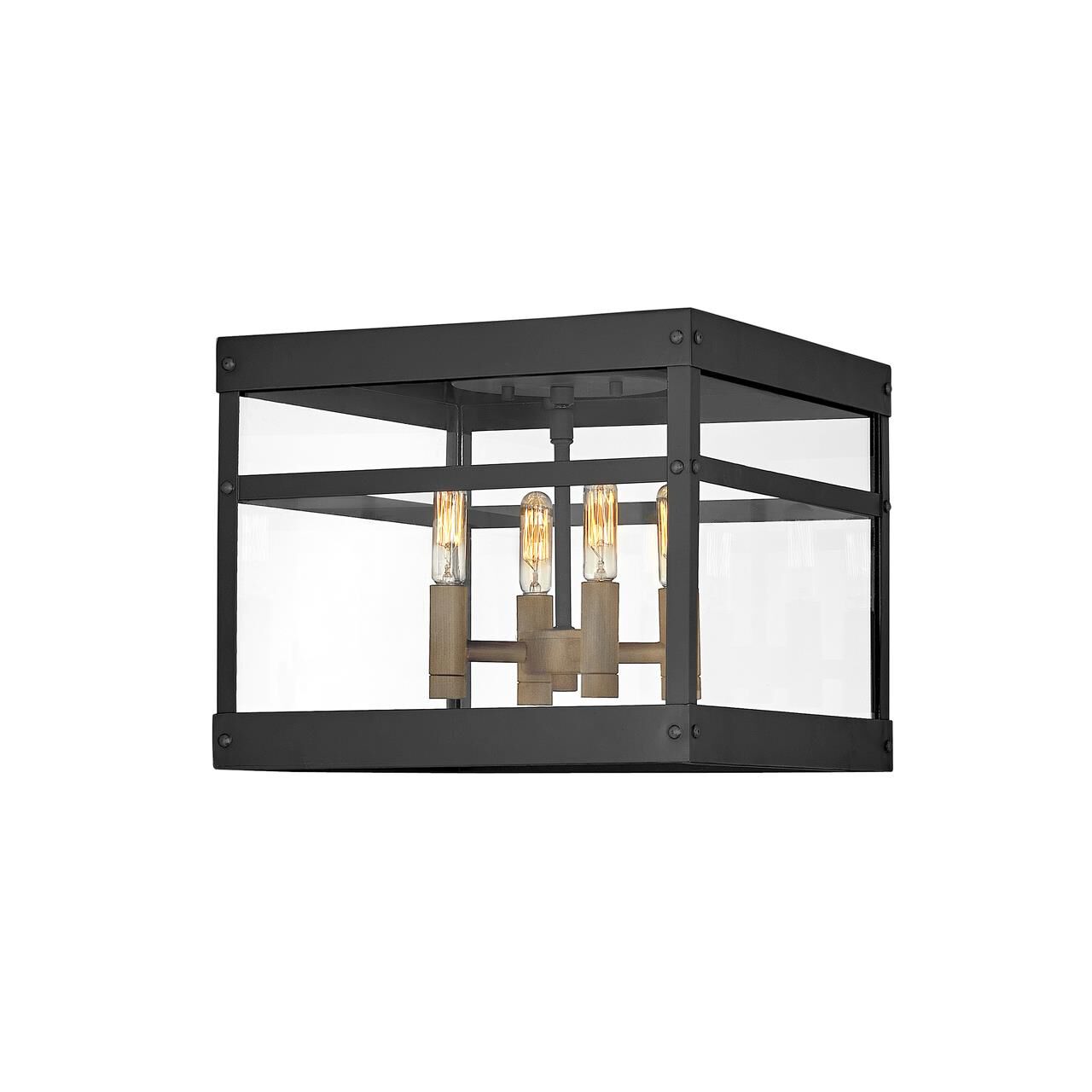 Shown in Black with Burnished Bronze Accents finish and Clear glass
