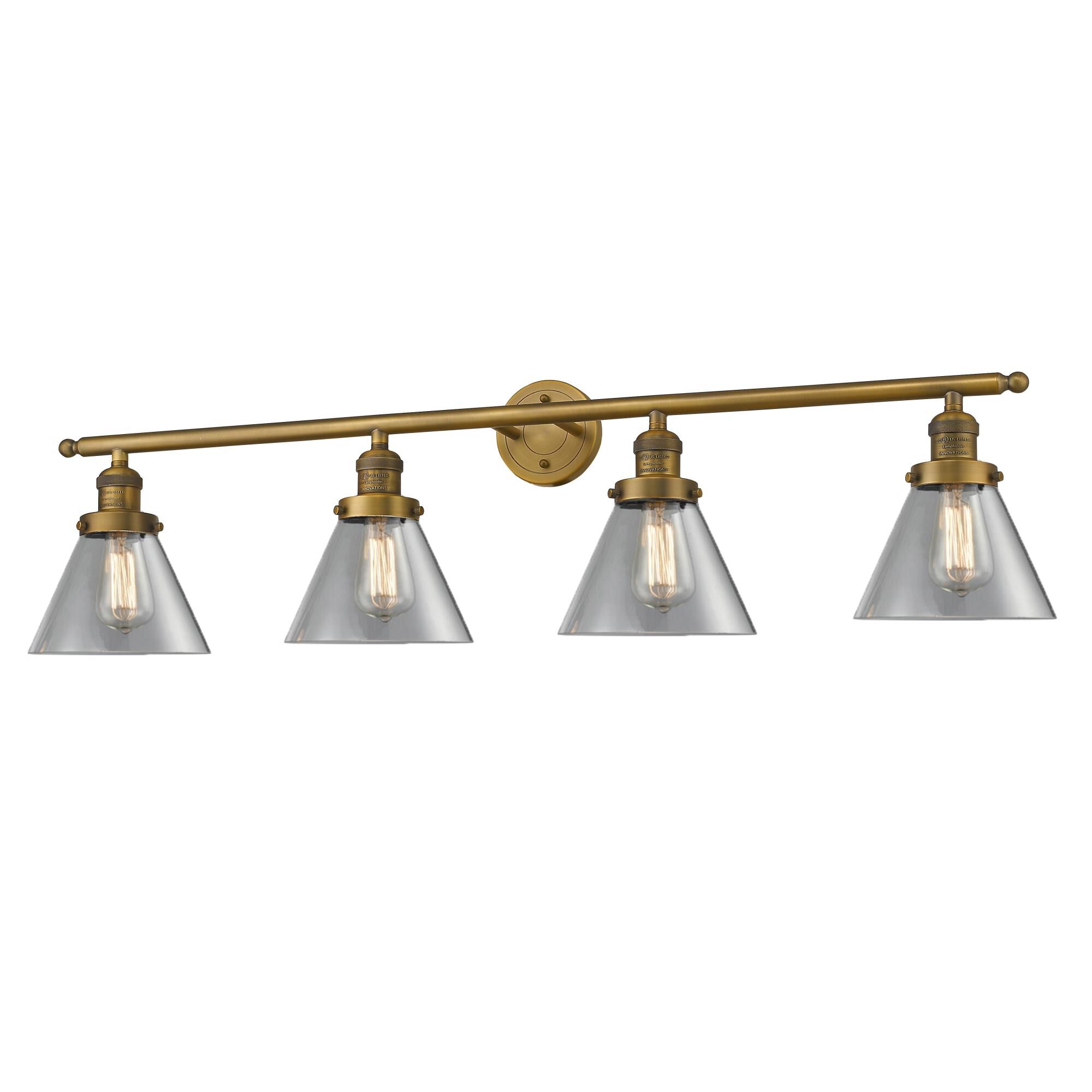 Bruno Marashlian Large Cone 43 Inch 4 Light Bath Vanity Light by Innovations Lighting
