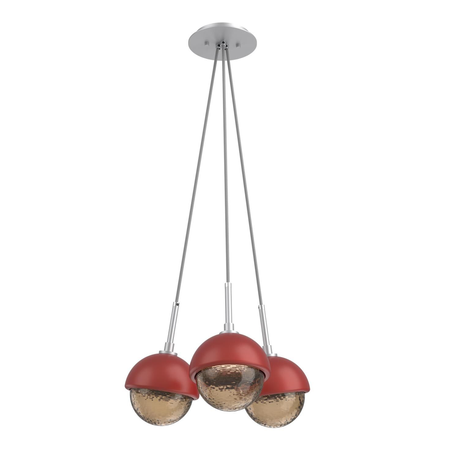 Shown in Classic Silver finish and Bronze glass and Cinnamon Red accent