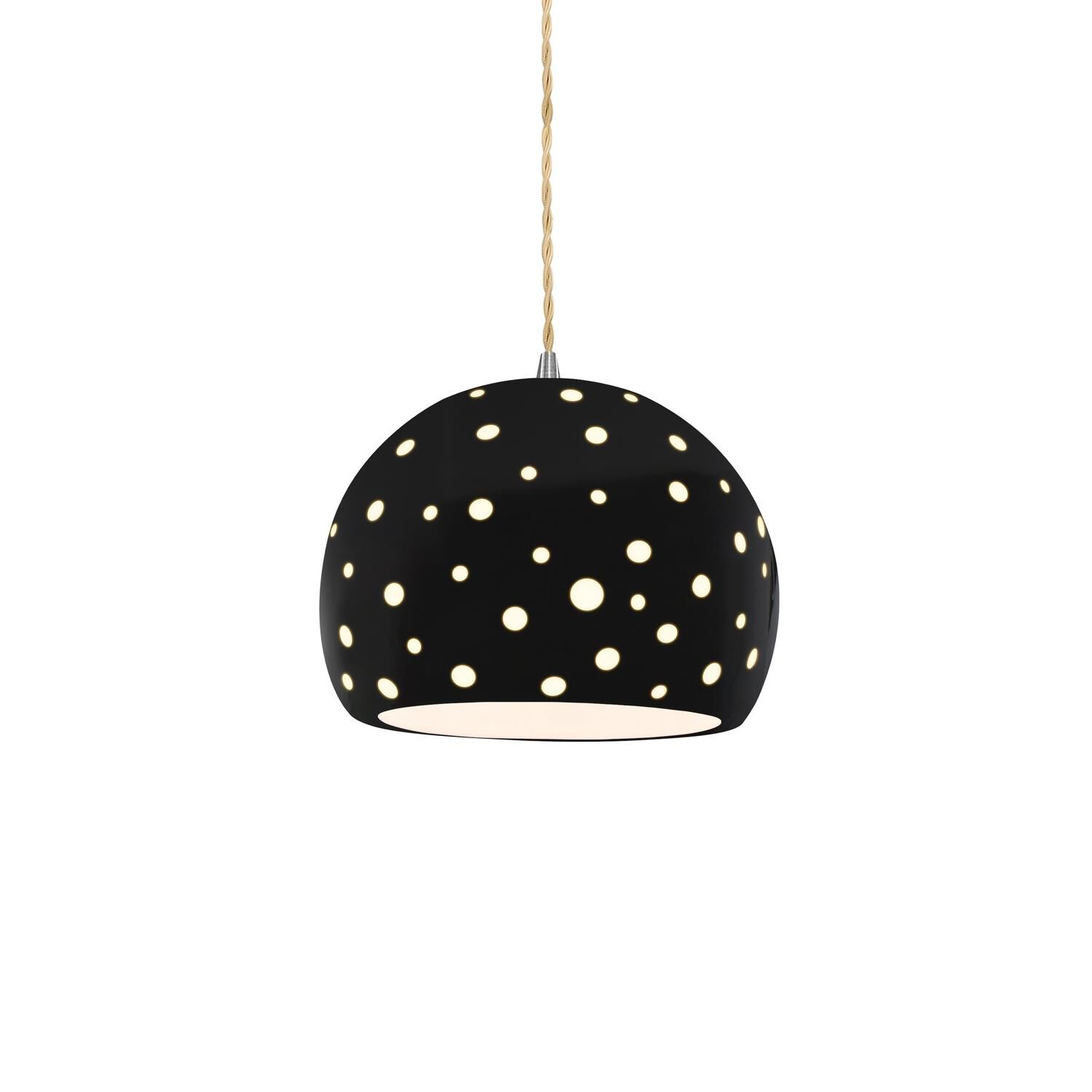 Perforated Globe 7 Inch Mini Pendant by Justice Design Group