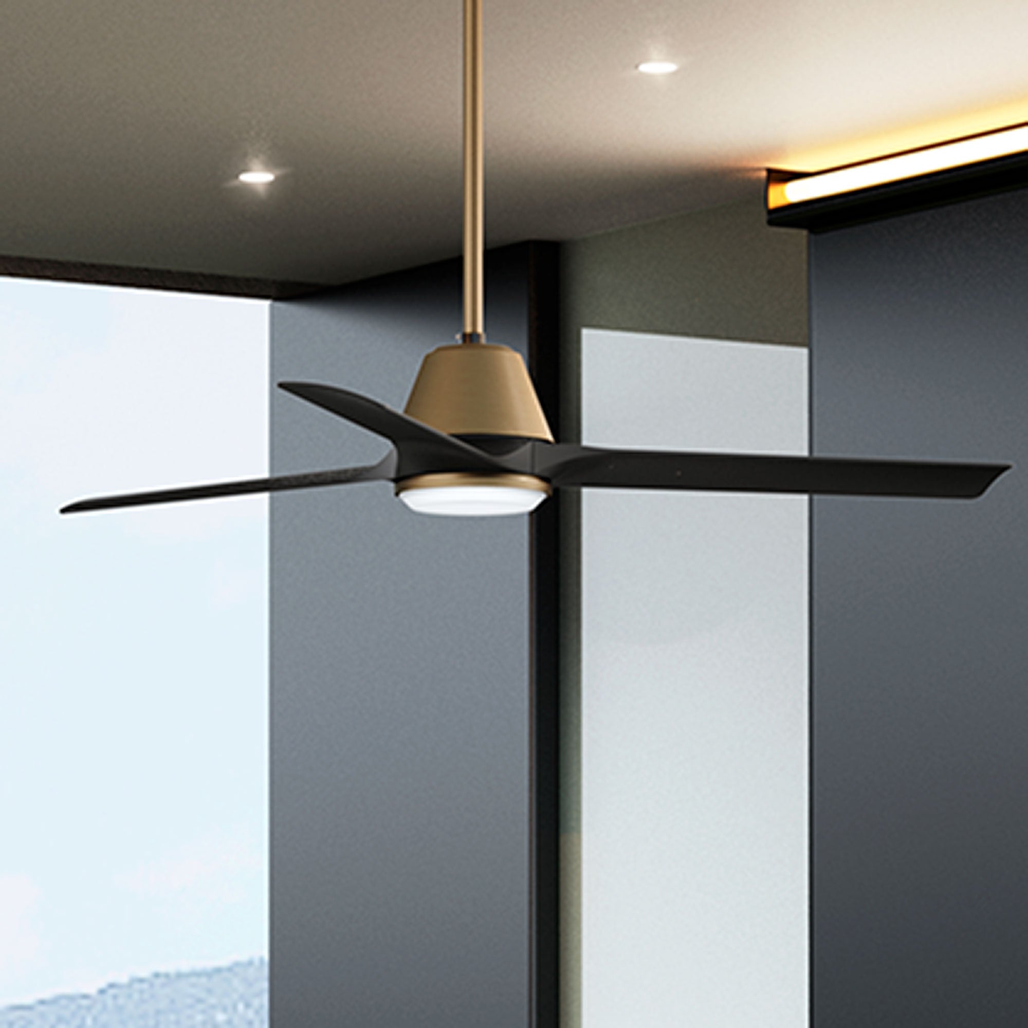 Aeronaut 60 Inch Ceiling Fan with Light Kit,