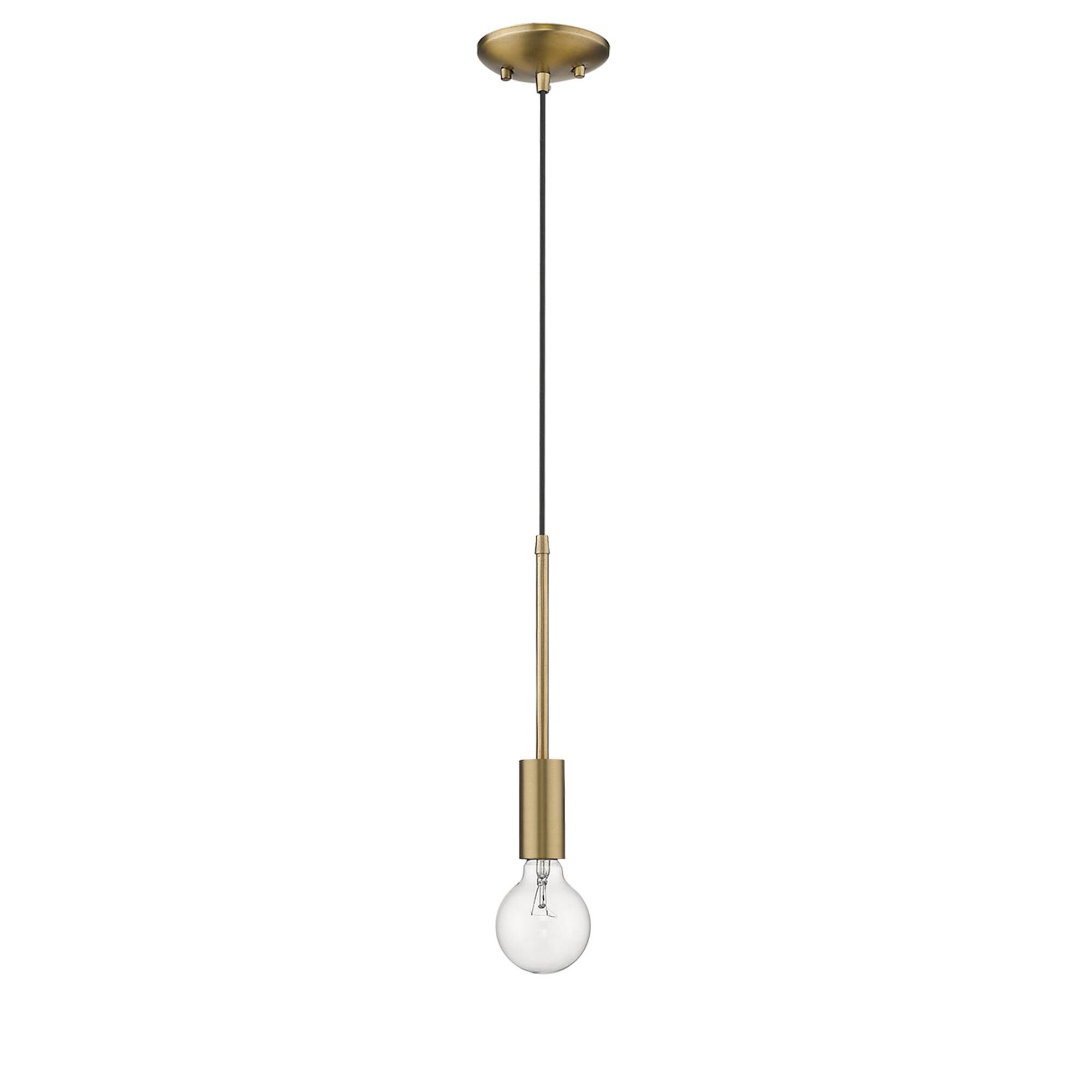 Shown in Aged Brass finish and -- glass and -- shade