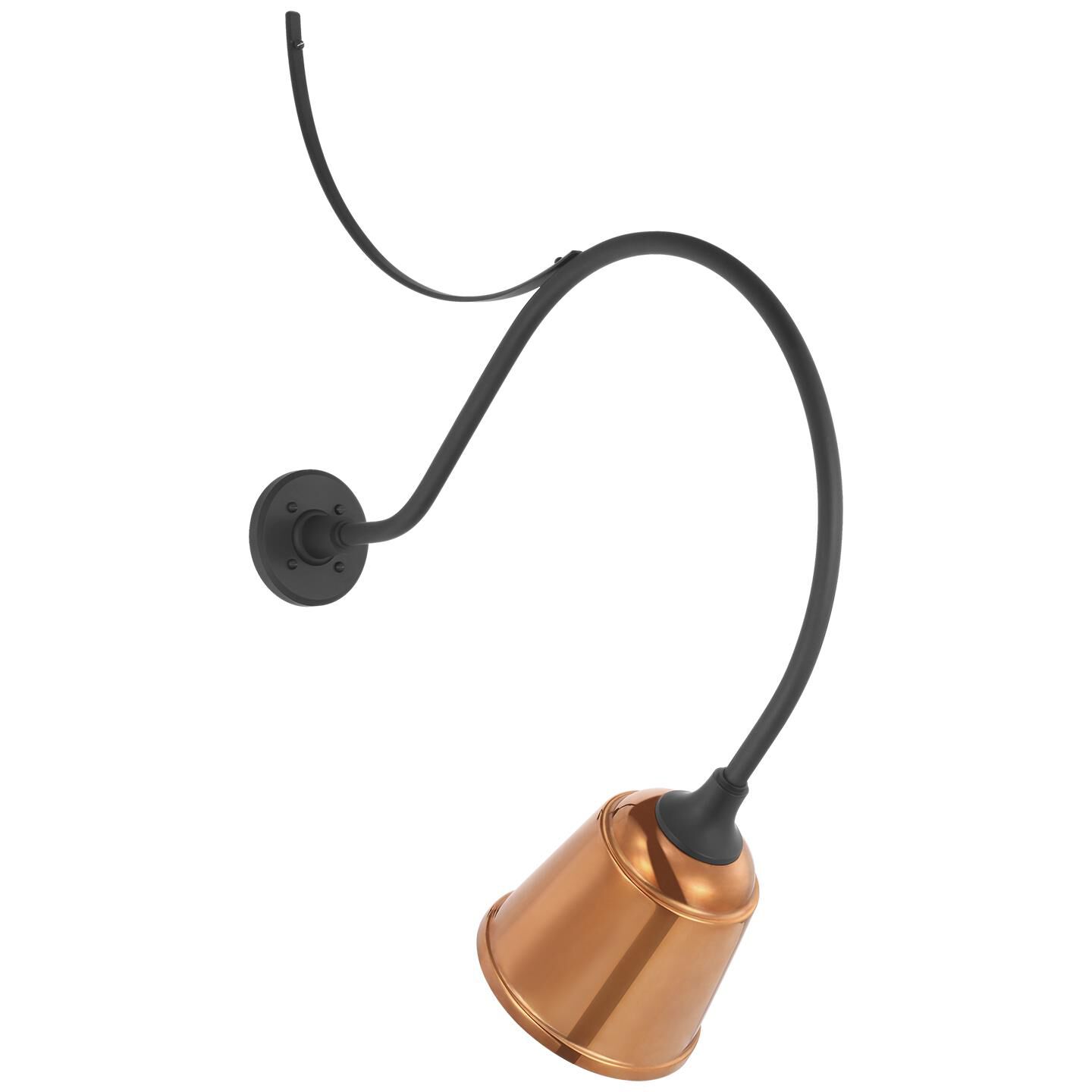 Shown in Matte Black finish and Copper shade