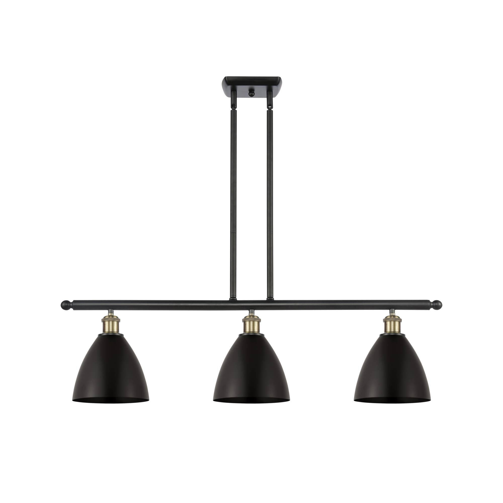 Shown in Black Antique Brass finish and Clear glass and Matte Black Ballston Dome shade