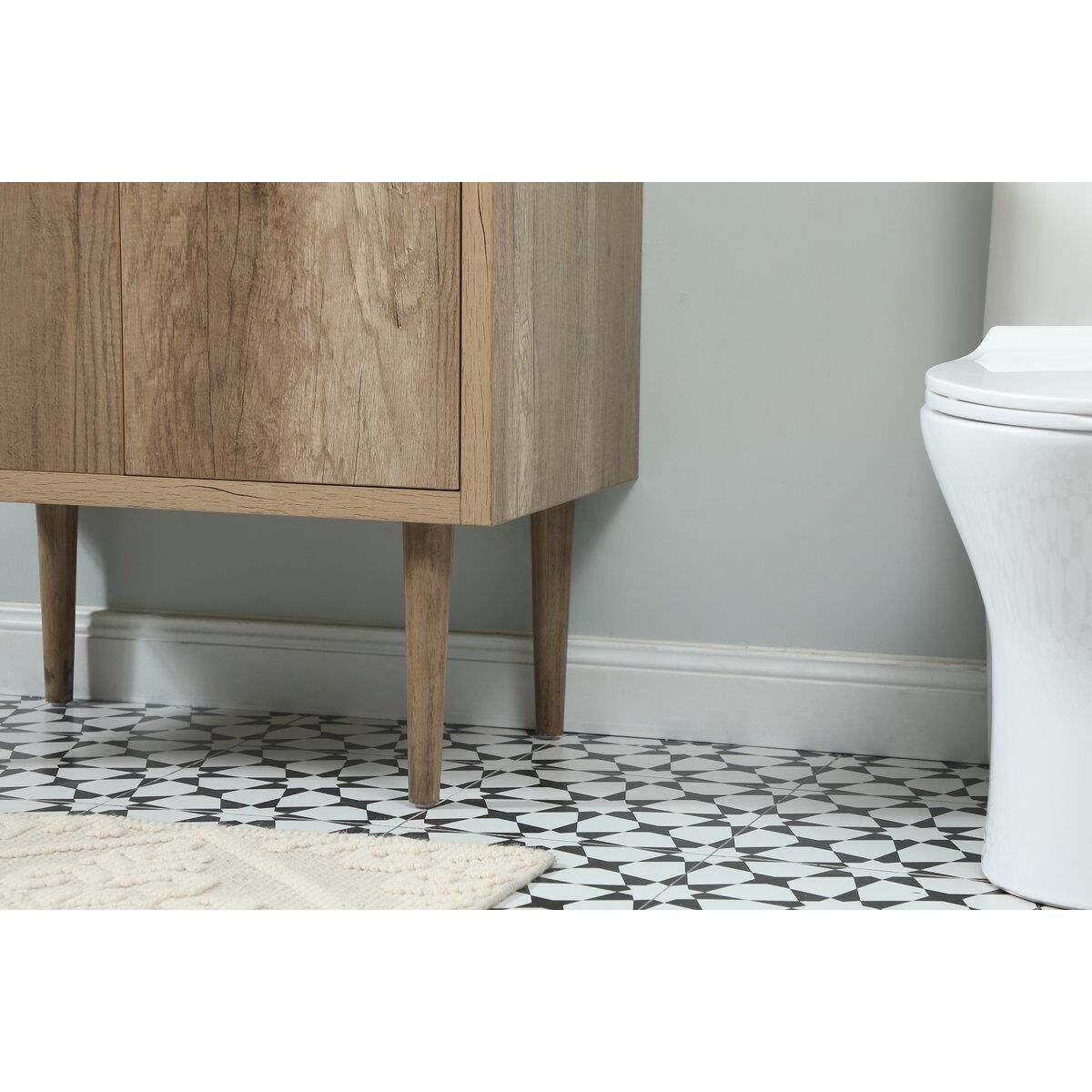 Shown in Natural Oak finish and Backsplash accent