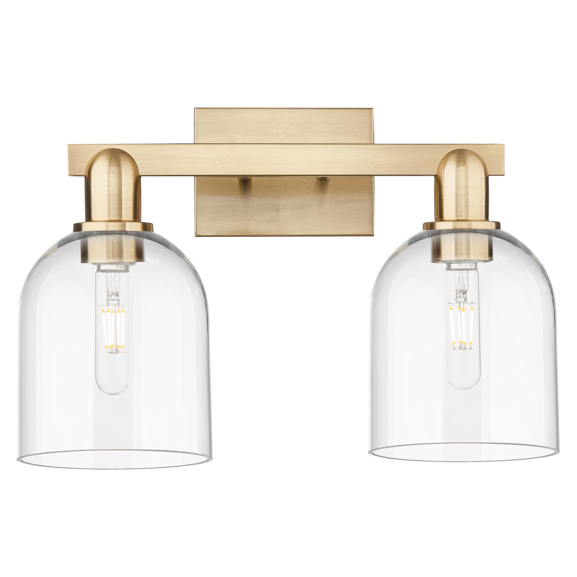 Shown in Champagne Bronze finish and Clear glass