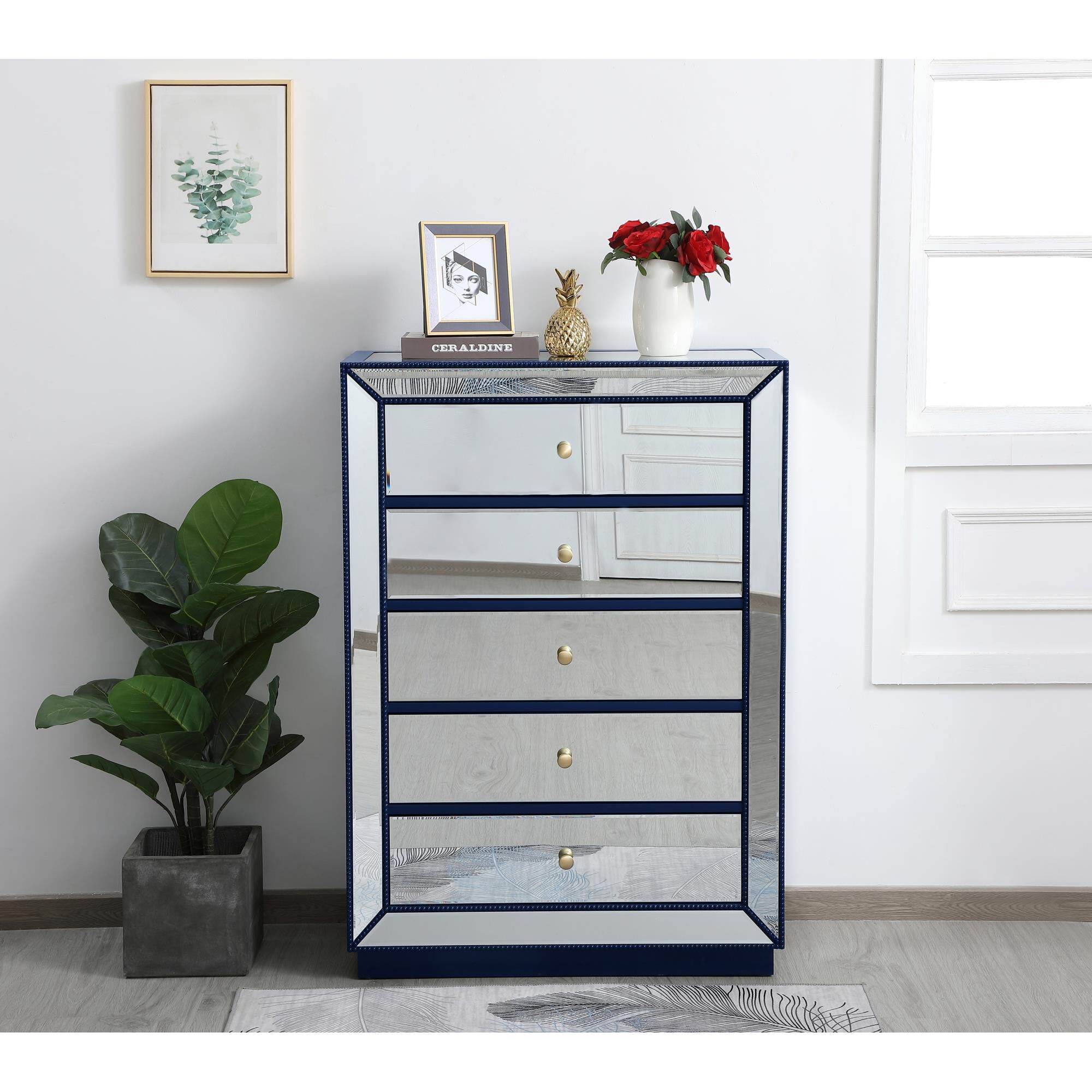 Shown in Blue finish