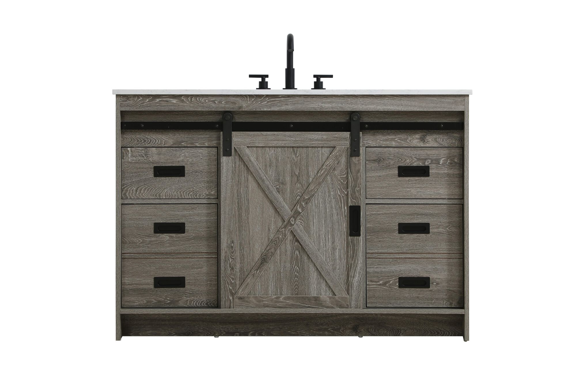 Shown in Rustic Grey finish