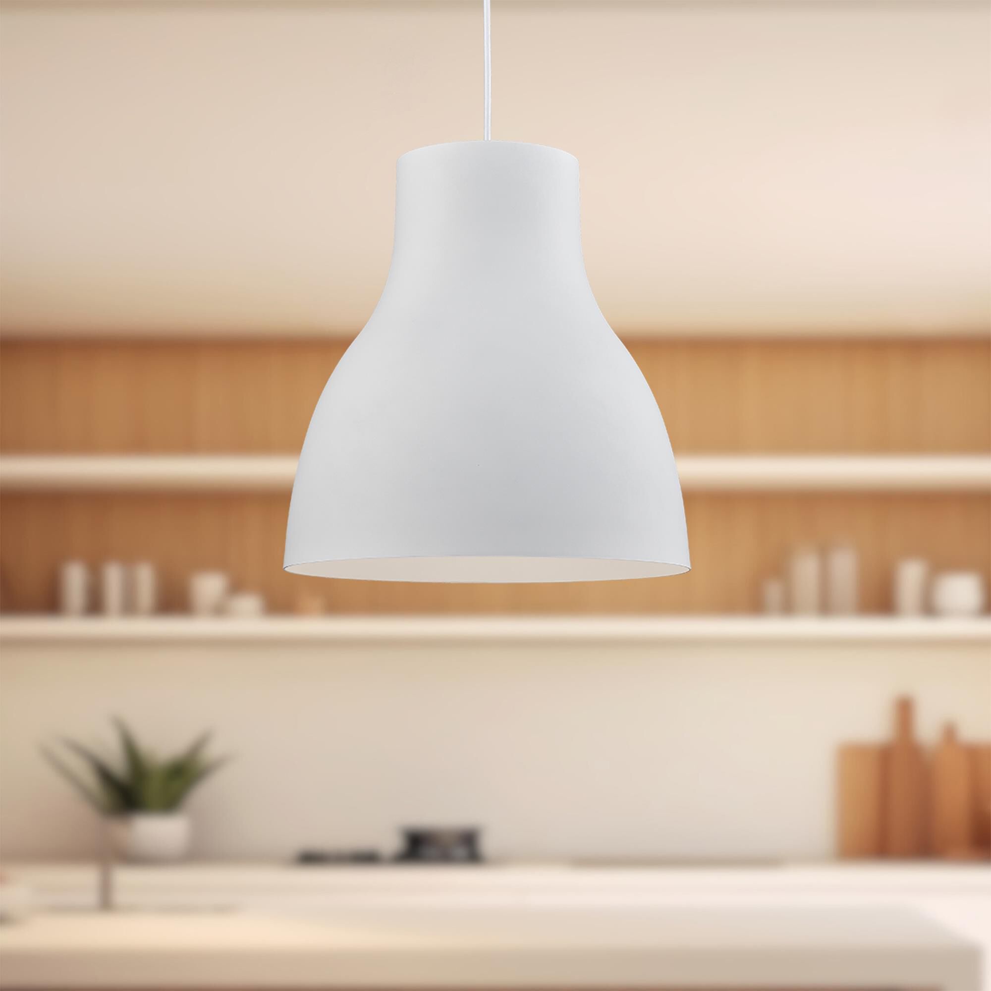 Shown in White finish and Aluminium shade