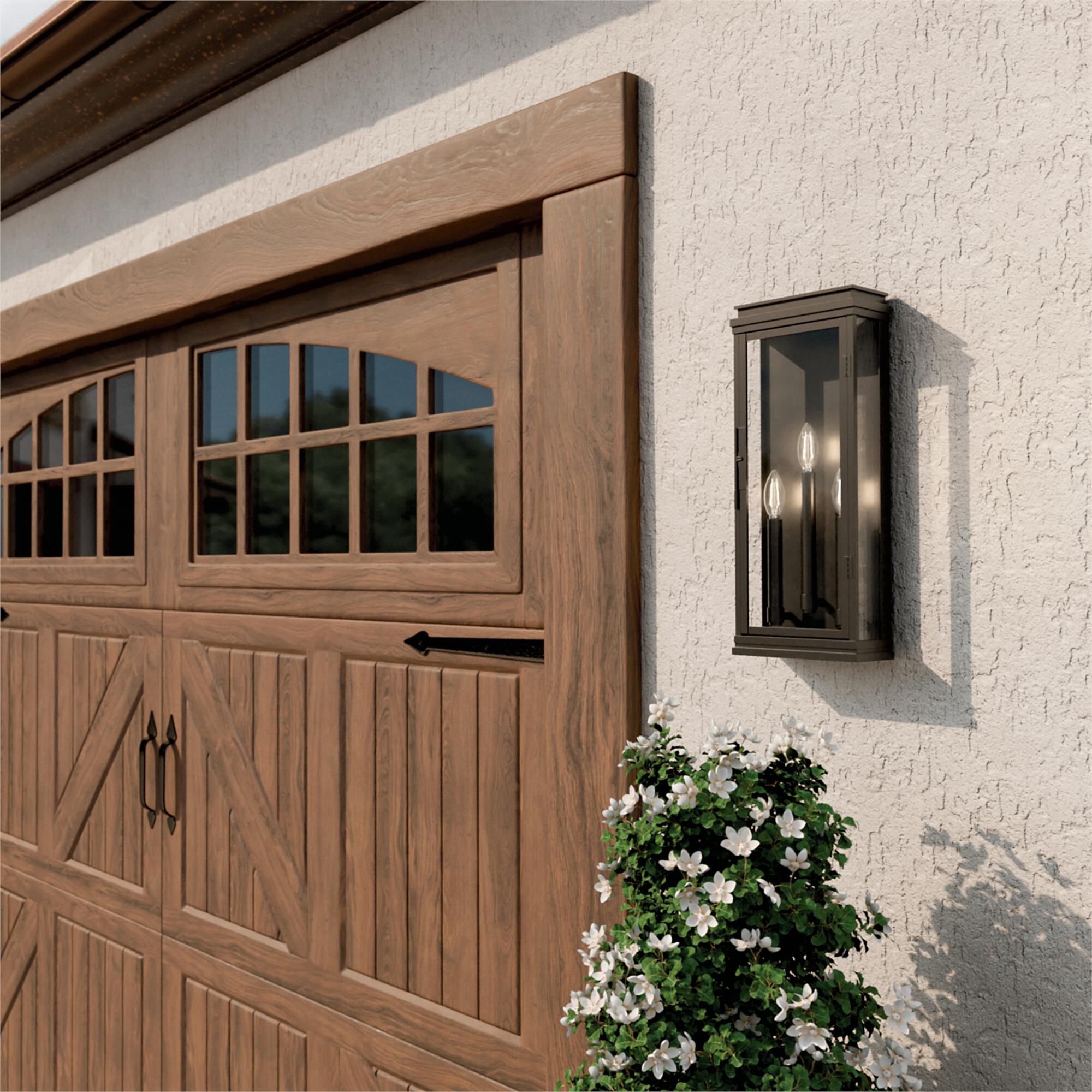 Shown in Olde Bronze finish and Clear glass