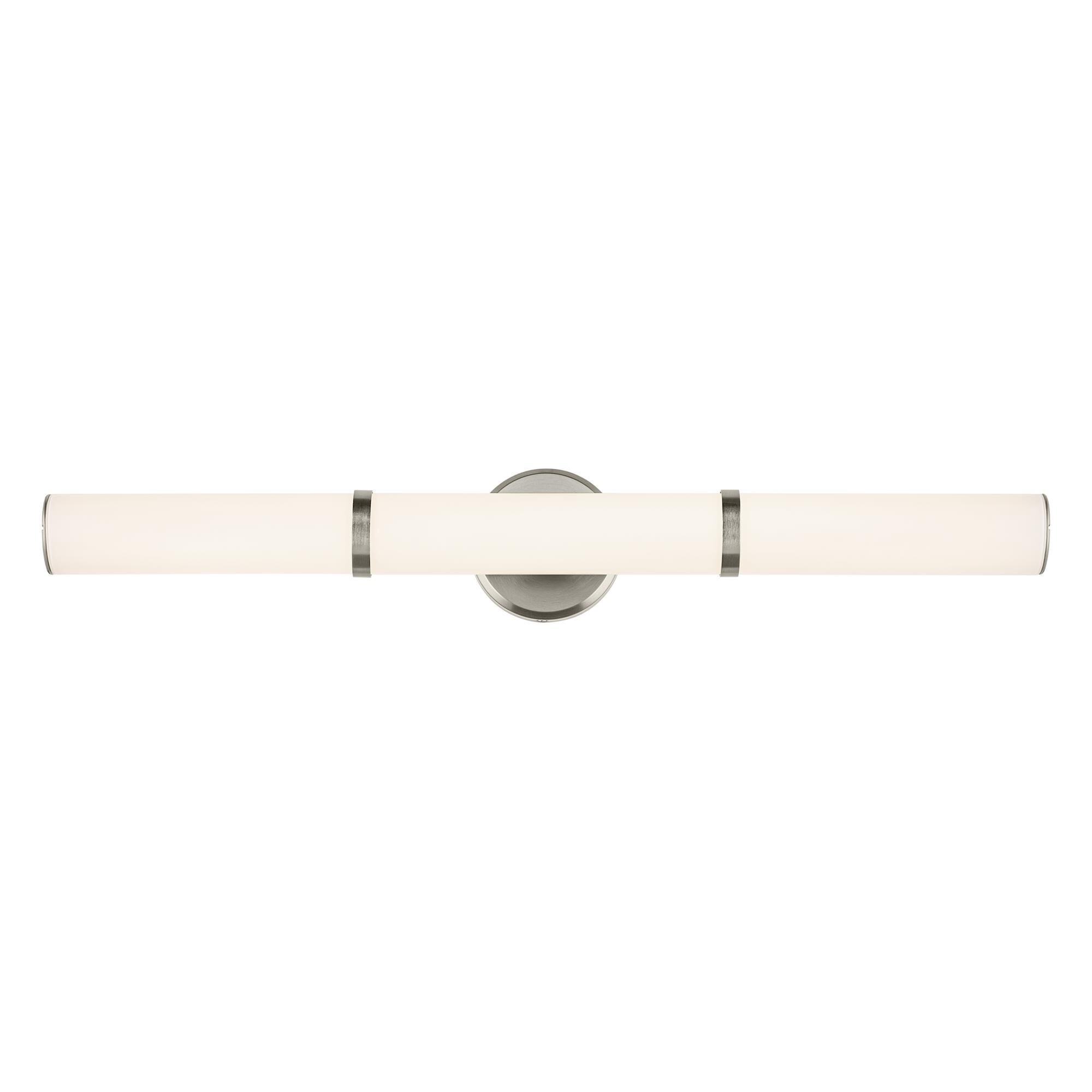 Shown in Brushed Nickel finish and Clear with Painted White Inside glass