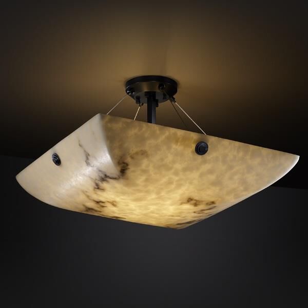 Lumenaria 21 Inch 3 Light Semi Flush Mount by Justice Design Group