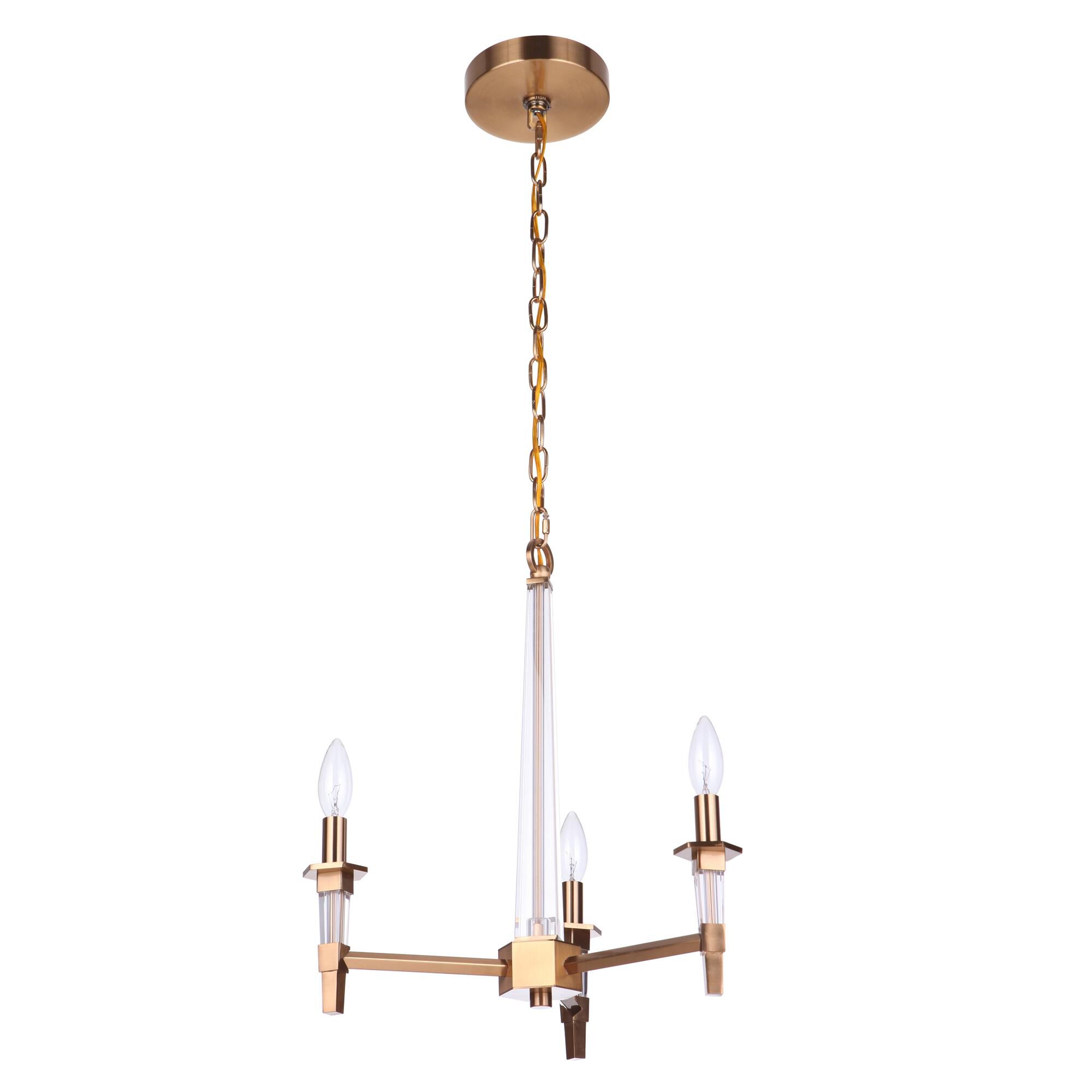 Tarryn 20 Inch 3 Light Mini Chandelier by Craftmade
