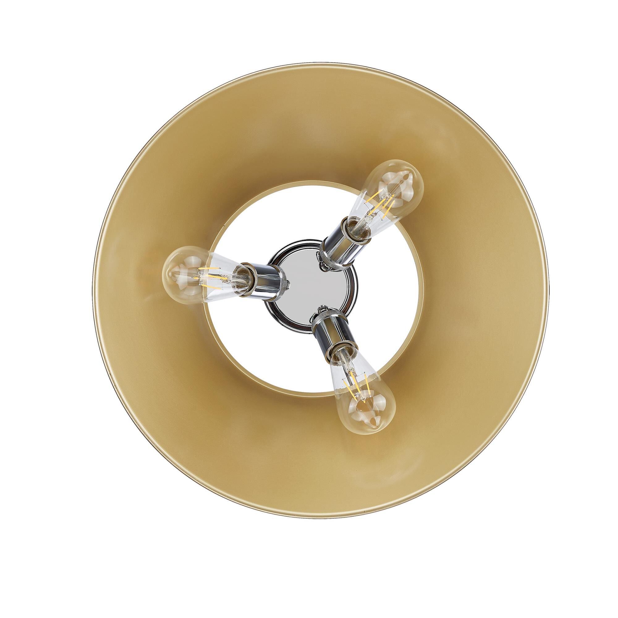 Shown in Chrome finish and Without Glass glass and Brushed Champagne Bronze shade