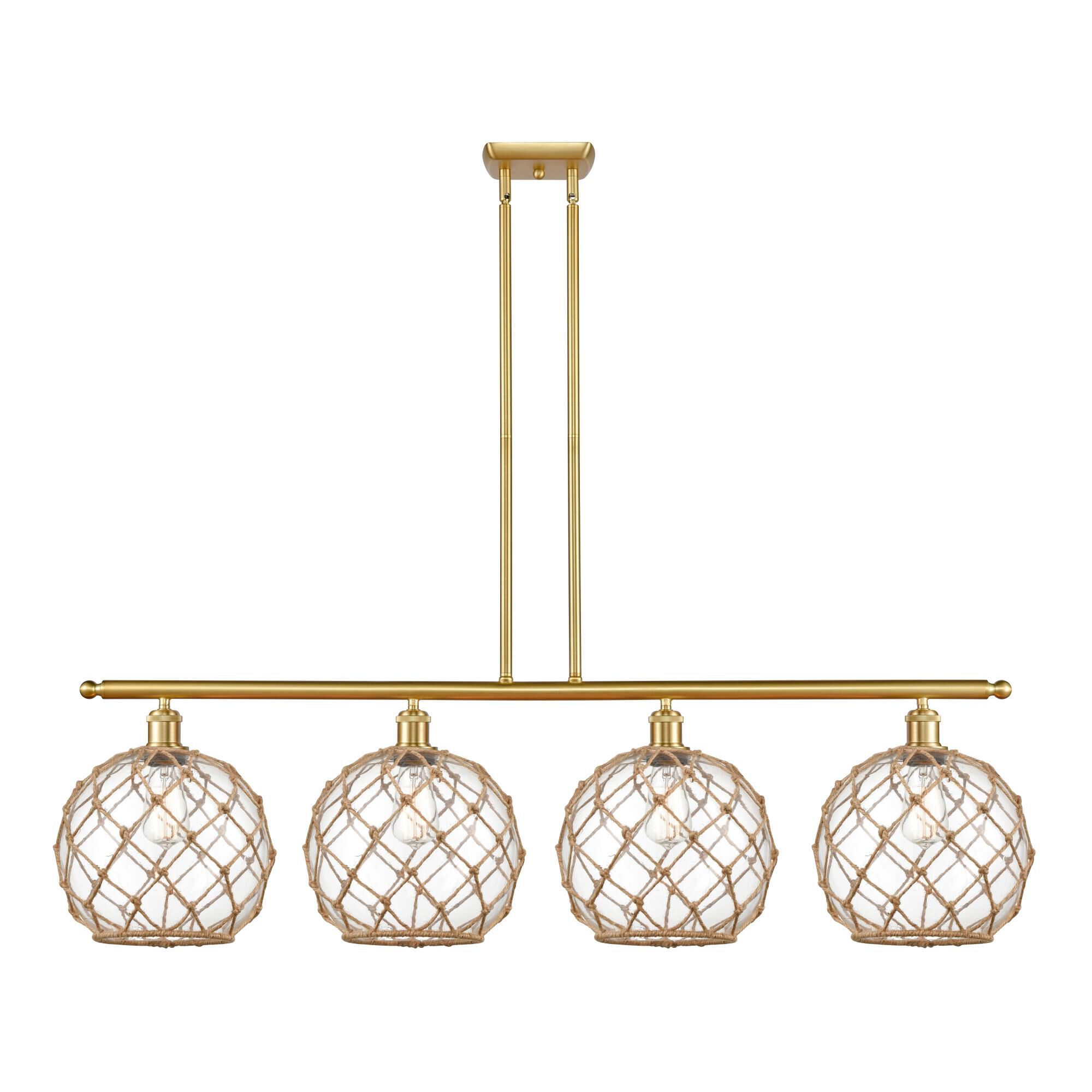 Bruno Marashlian Large Farmhouse Rope 48 Inch Linear Suspension Light by Innovations Lighting