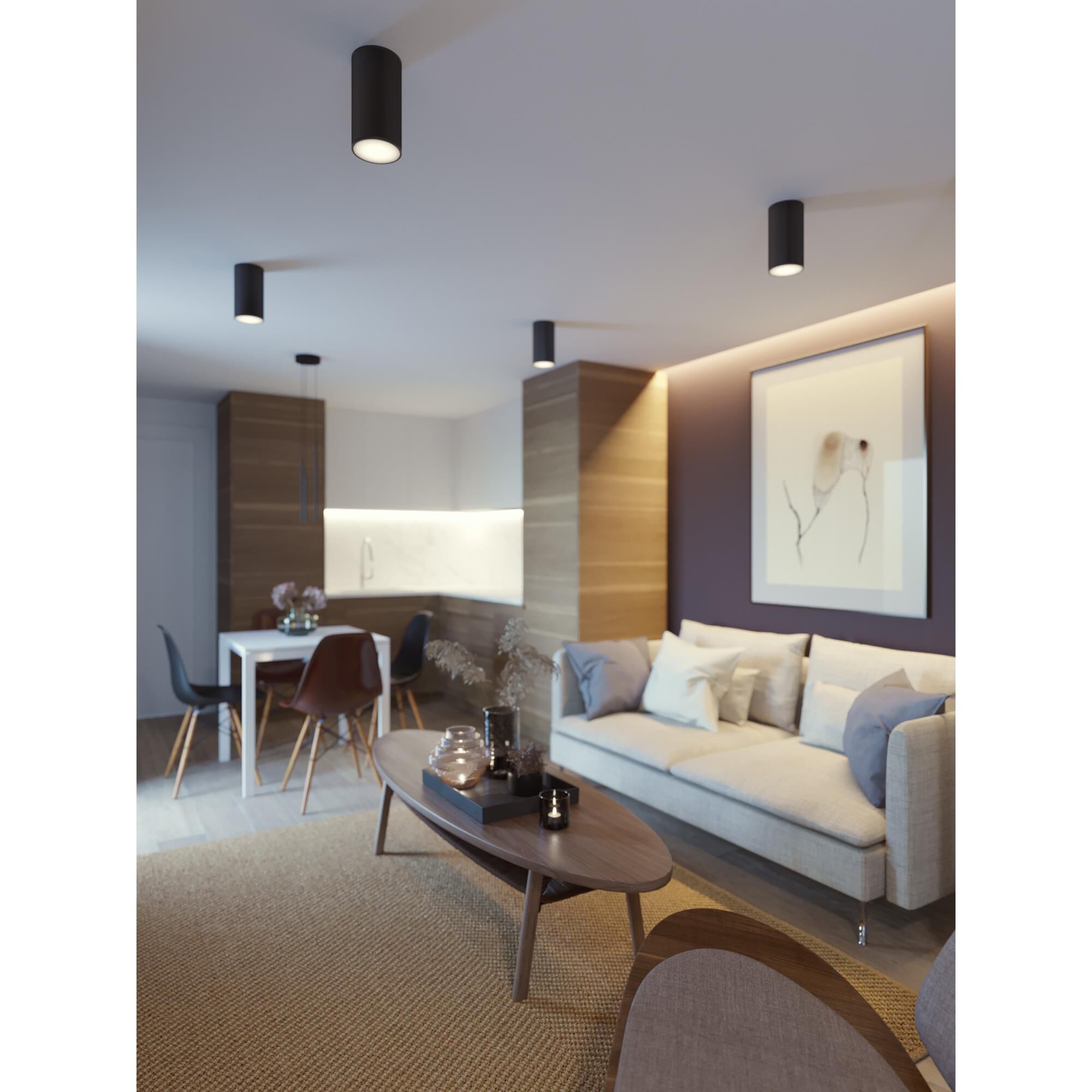 Shown in Black finish and Black Metal shade