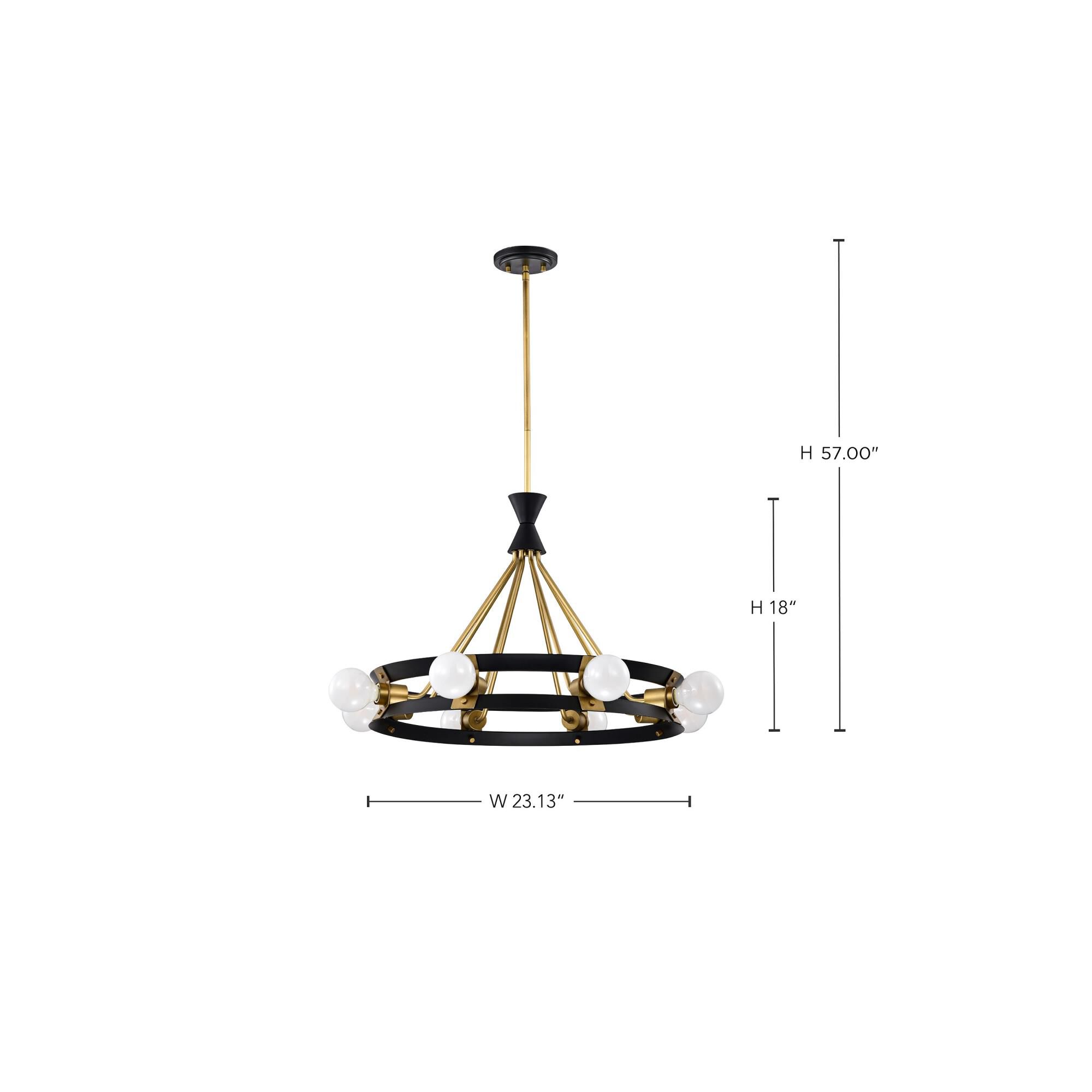 Marsden 8 Light Chandelier by Nuvo Lighting