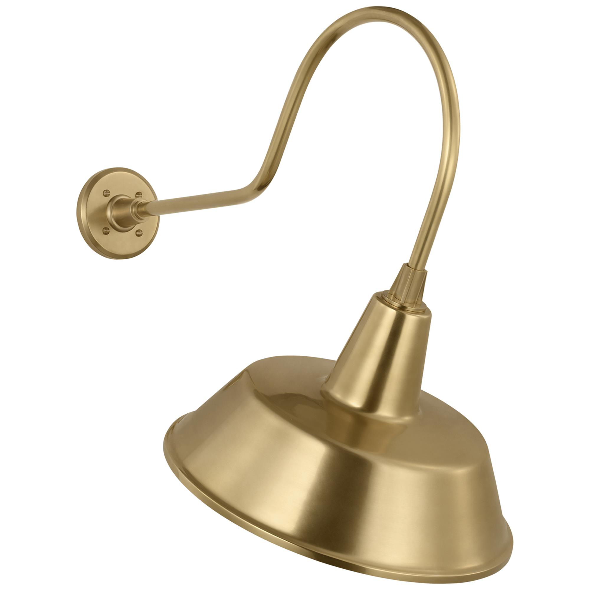 Shown in Hand-Rubbed Antique Brass finish and Gold shade