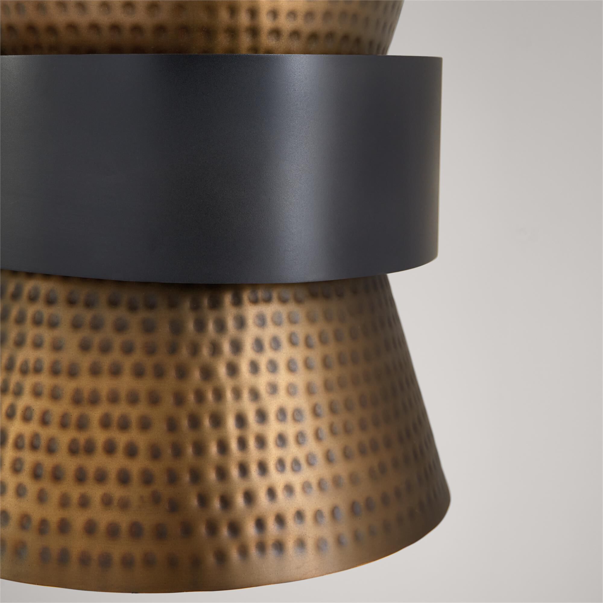Shown in Patinaed Brass And Dark Zinc finish