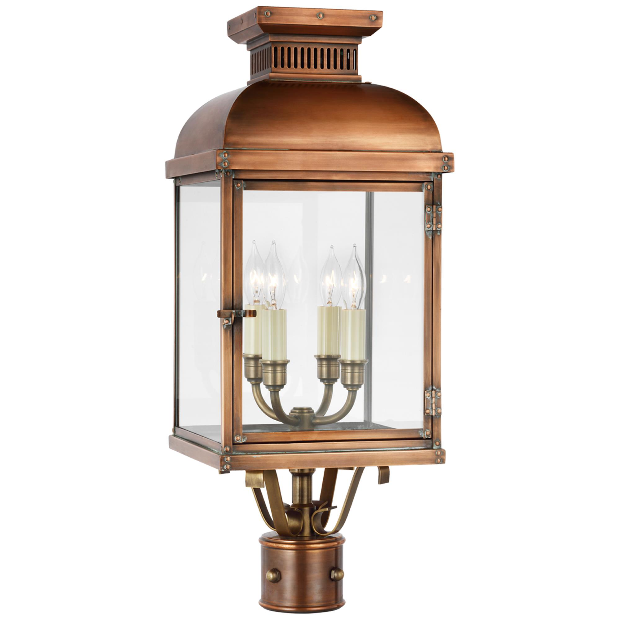 Shown in Natural Copper finish and Clear glass