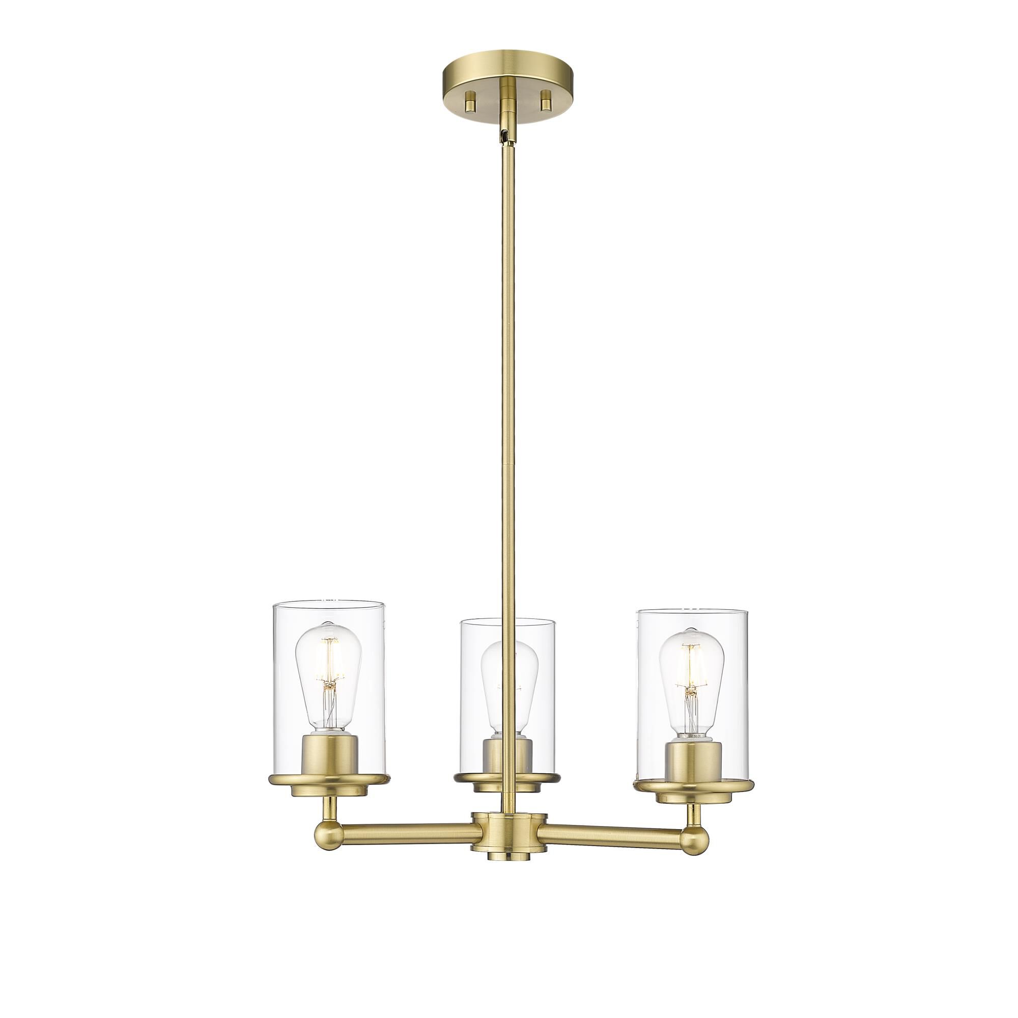 Shown in Luxe Gold finish and Clear glass and Clear shade