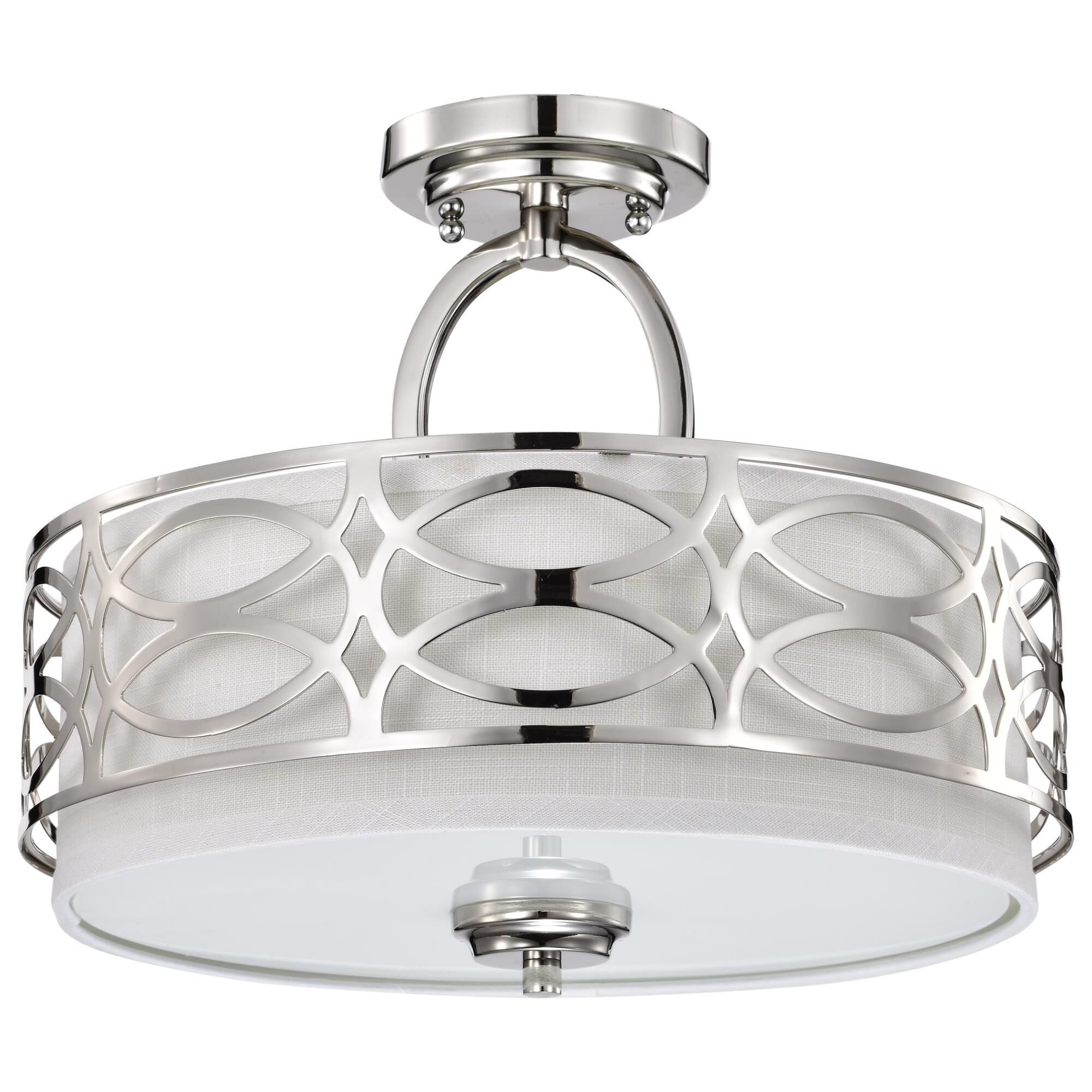Harlow 15 Inch 3 Light Semi Flush Mount by Nuvo Lighting