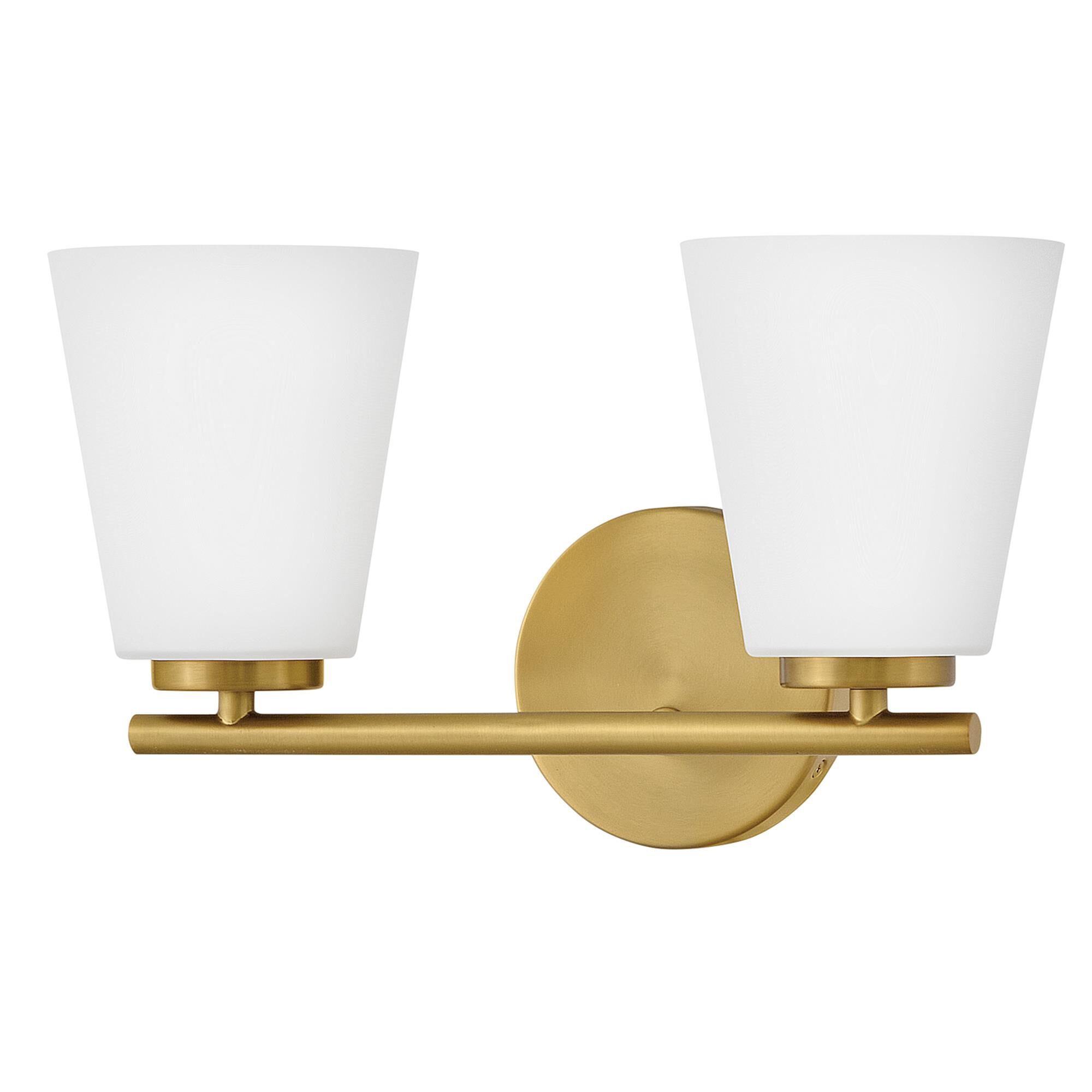 Shown in Lacquered Brass finish and Etched Opal glass