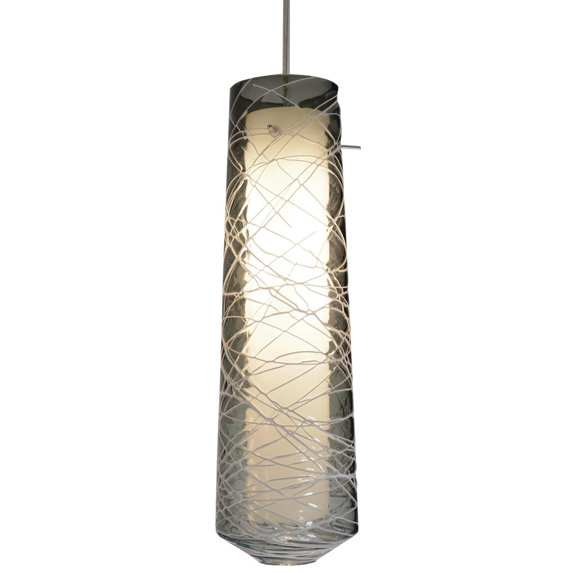 Shown in Satin Nickel finish and Smoke Glass shade