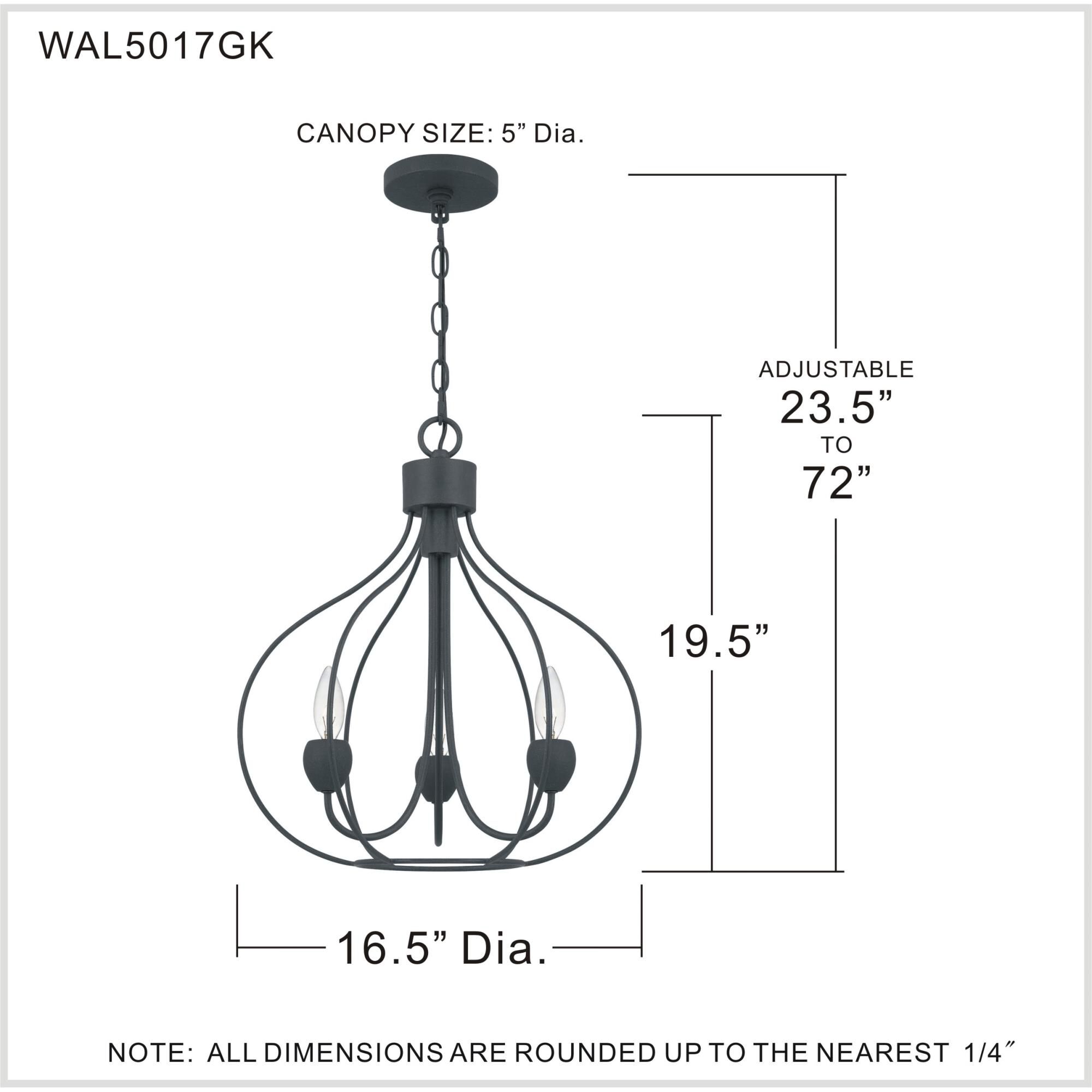 Walsh 16 Inch Large Pendant by Quoizel
