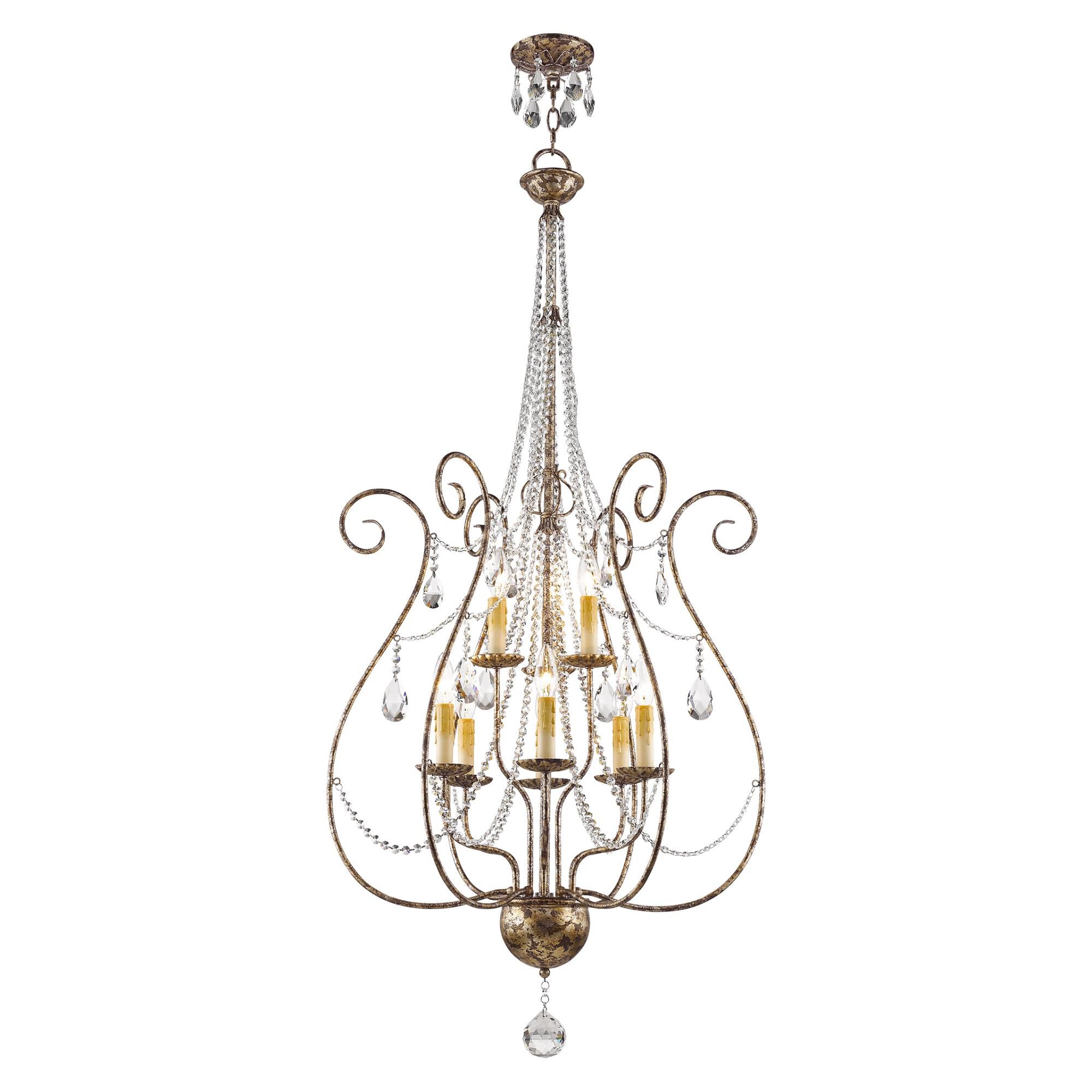 Shown in Hand Applied European Bronze finish and Clear crystal