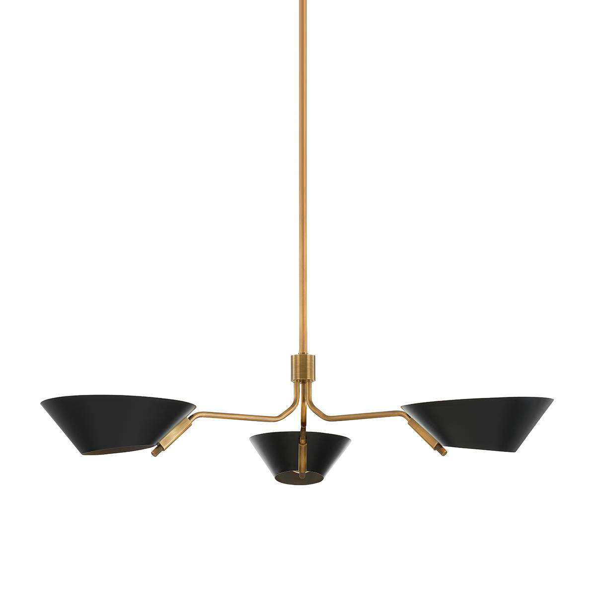 Shown in Patina Brass with Soft Black finish