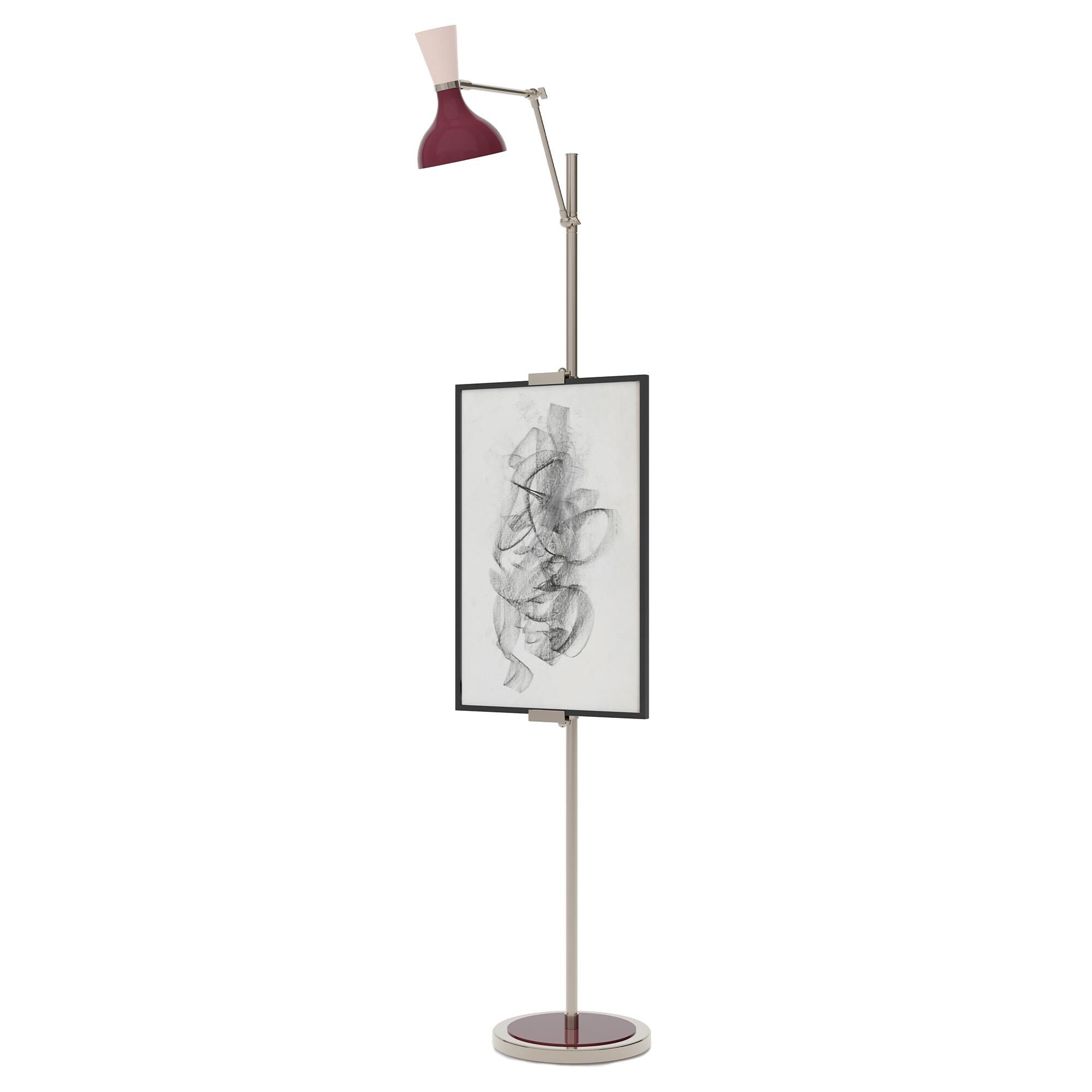 Shown in Polished Nickel finish and Sugar Plum and Rose Water shade