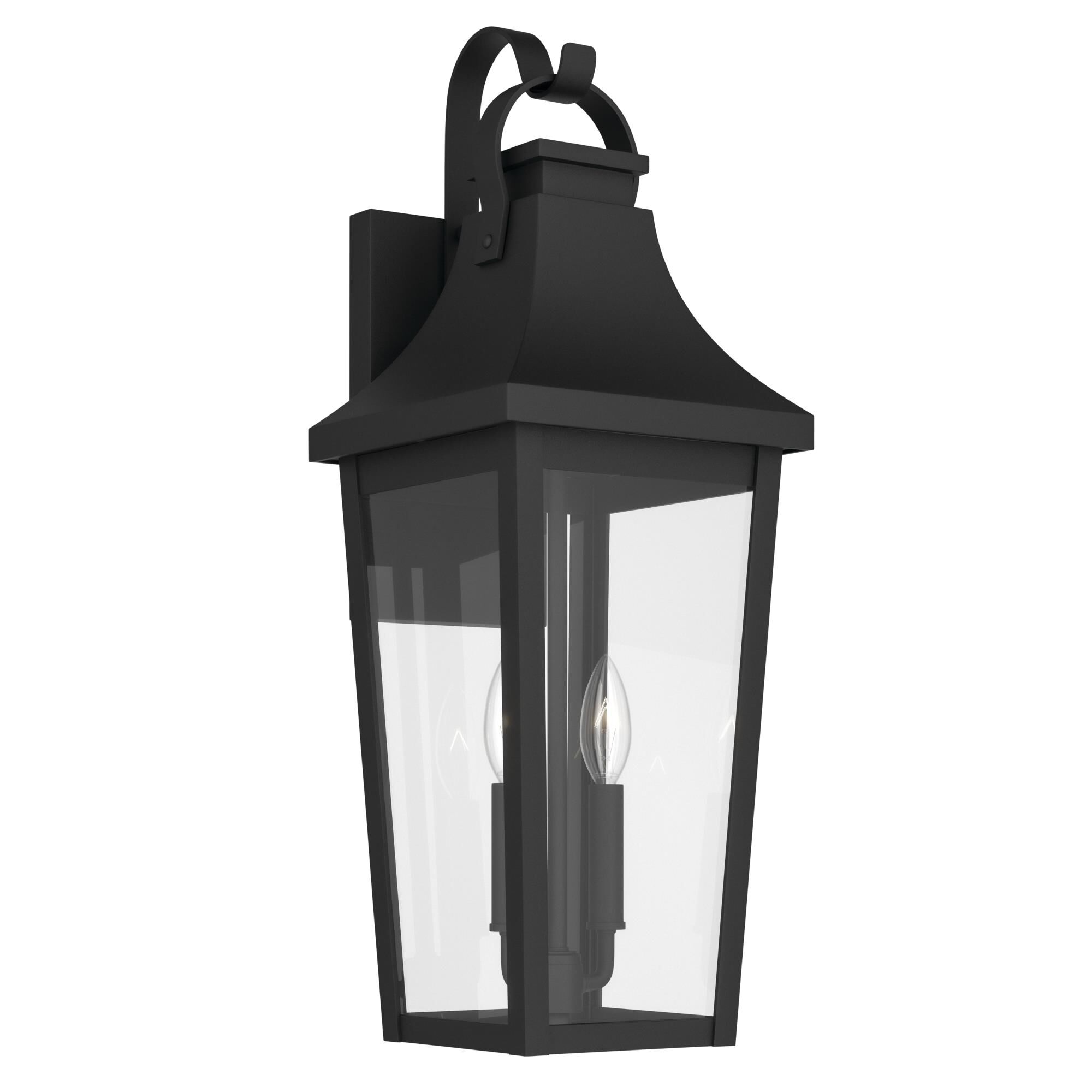 Shown in Textured Black finish and Clear glass