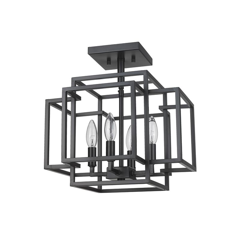 Titania 14 Inch 4 Light Semi Flush Mount by Z-Lite