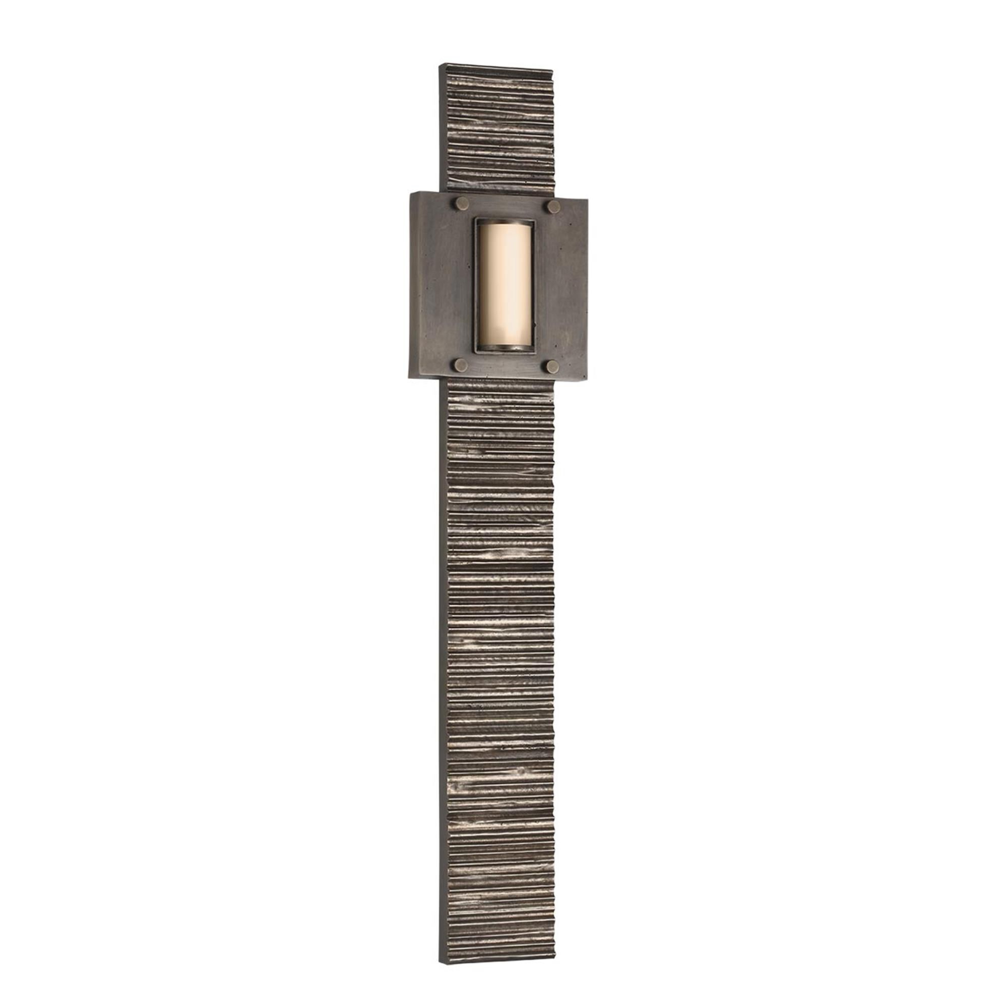 Shown in Ridged Graphite finish and Boucle Rectangle shade