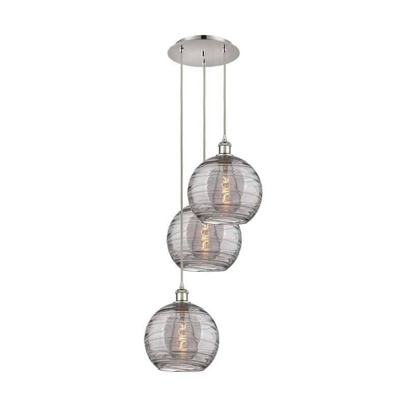 Bruno Marashlian Athens Deco Swirl 16 Inch 3 Light Multi Light Pendant by Innovations Lighting