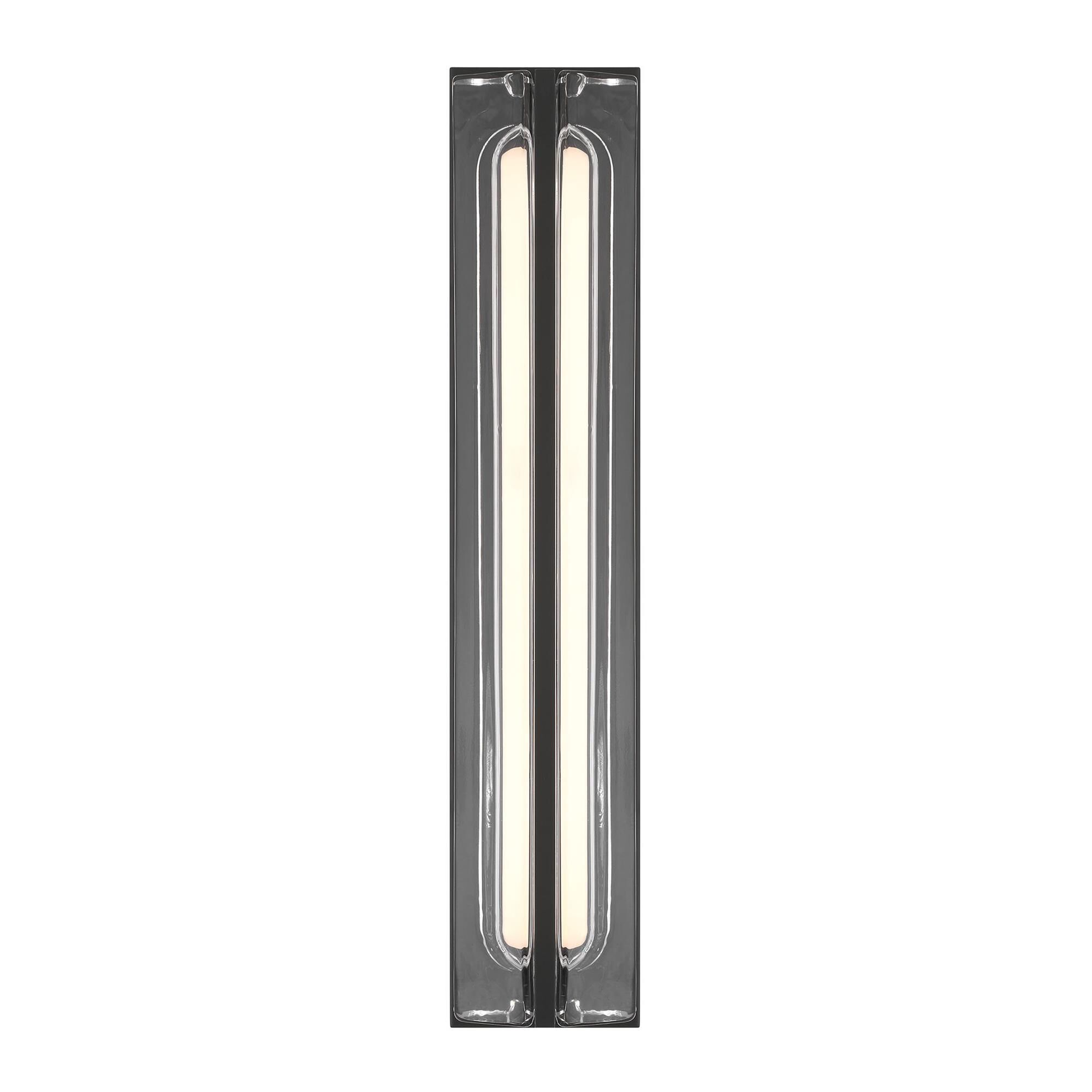 Shown in Black finish and Clear glass