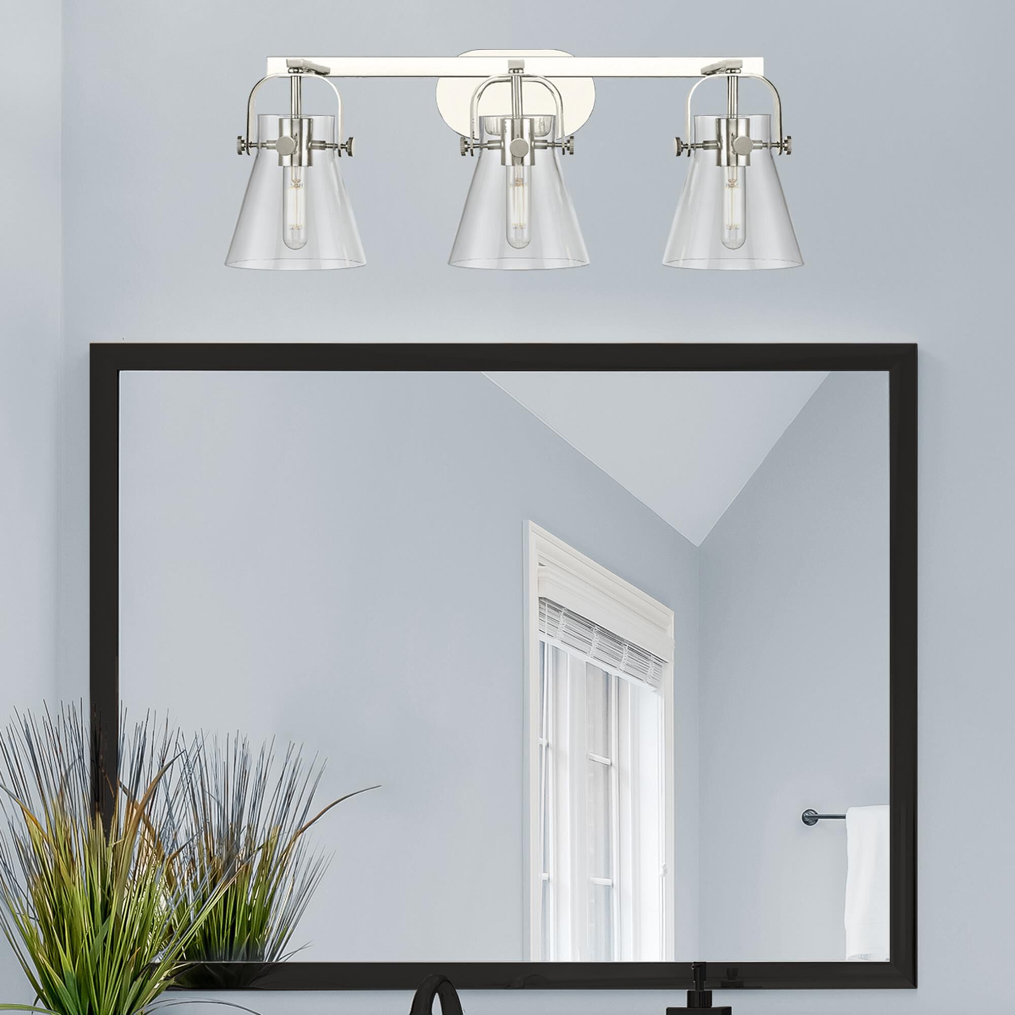 Bruno Marashlian Pilaster II Cone 27 Inch Bath Vanity Light by Innovations Lighting