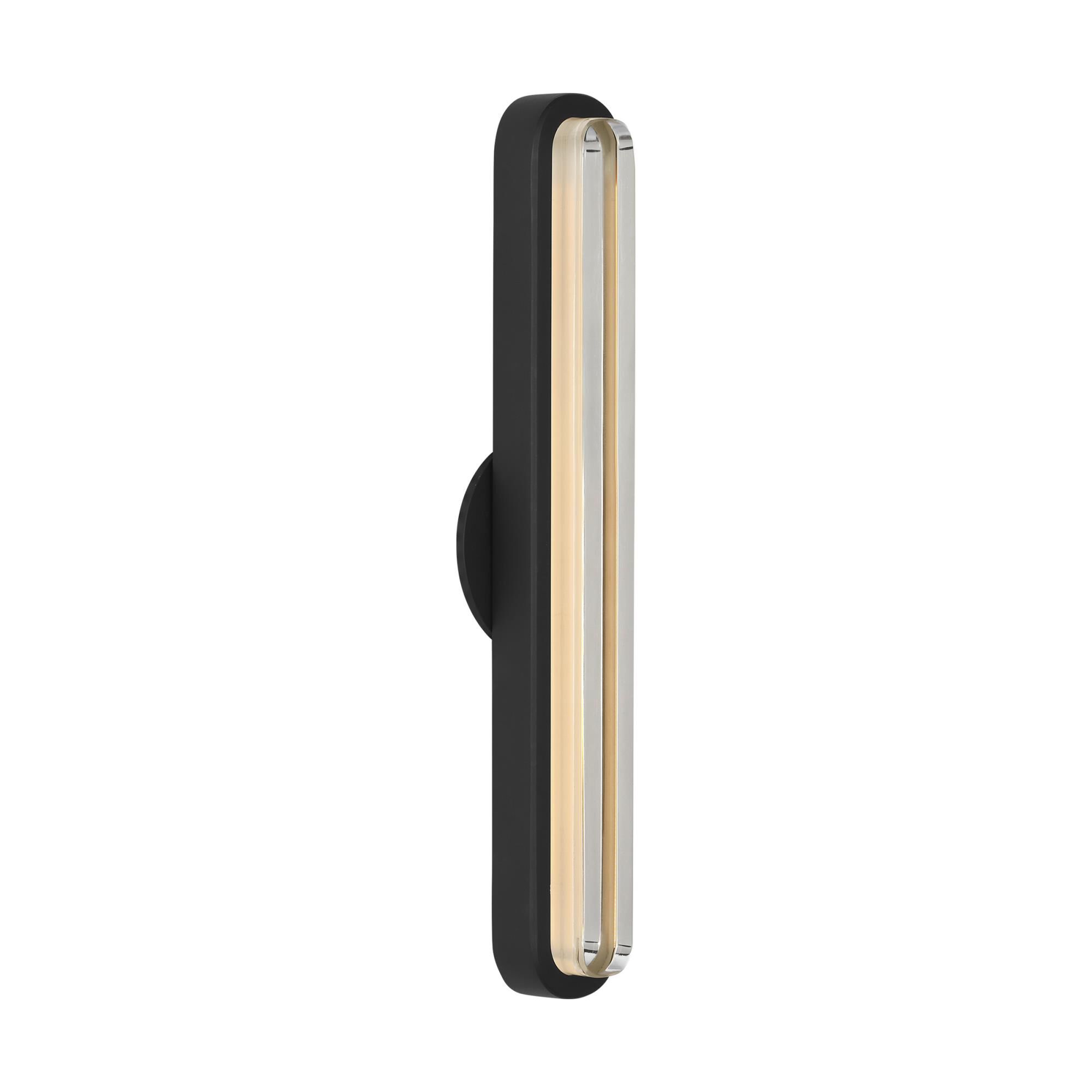Shown in Nightshade Black finish and Clear Crystal glass